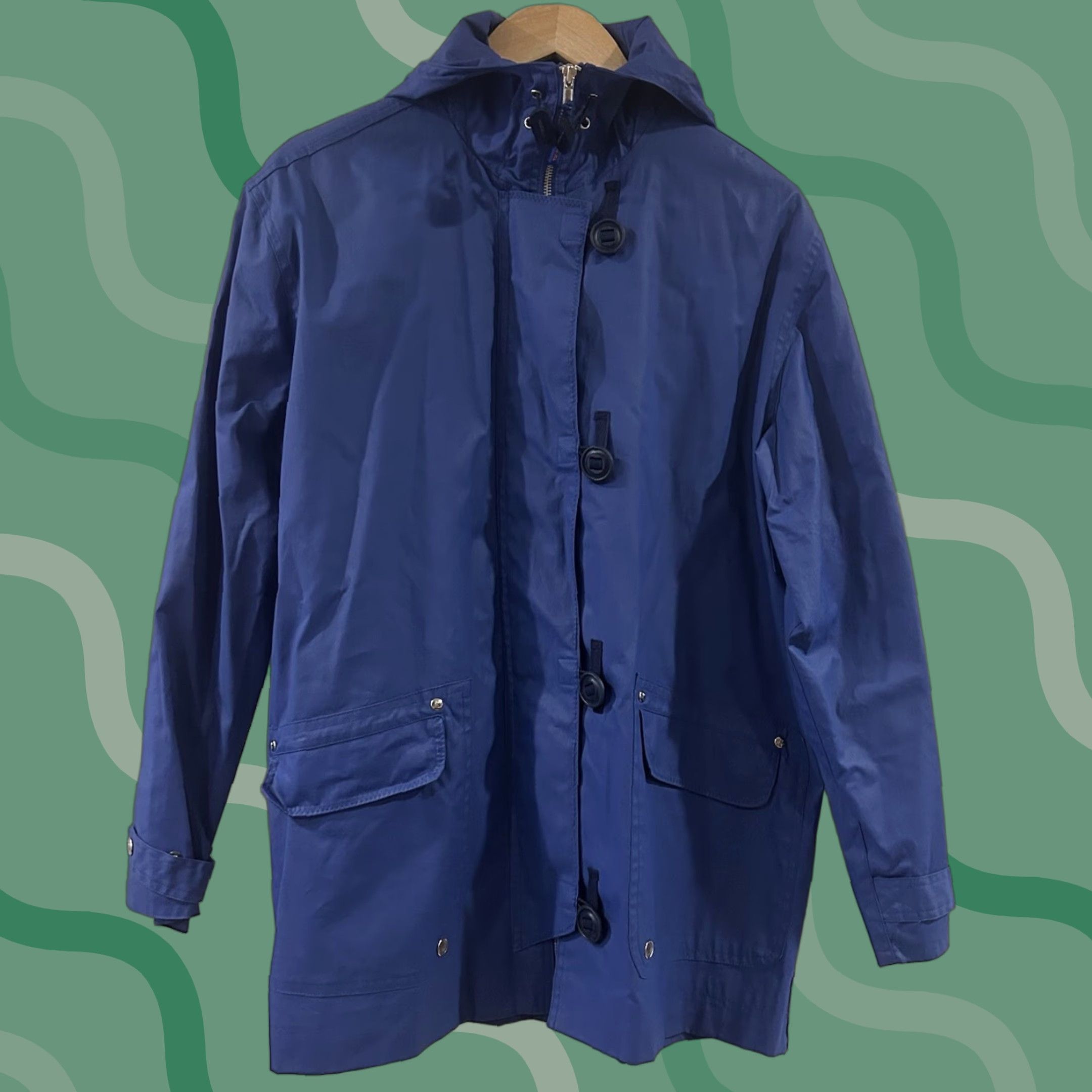 Ralph Lauren VINTAGE Ralph Lauren 1967 Blue Zip Water Resistant Sailing Coat Women Medium Regular Size M / US 6-8 / IT 42-44 - 1 Thumbnail