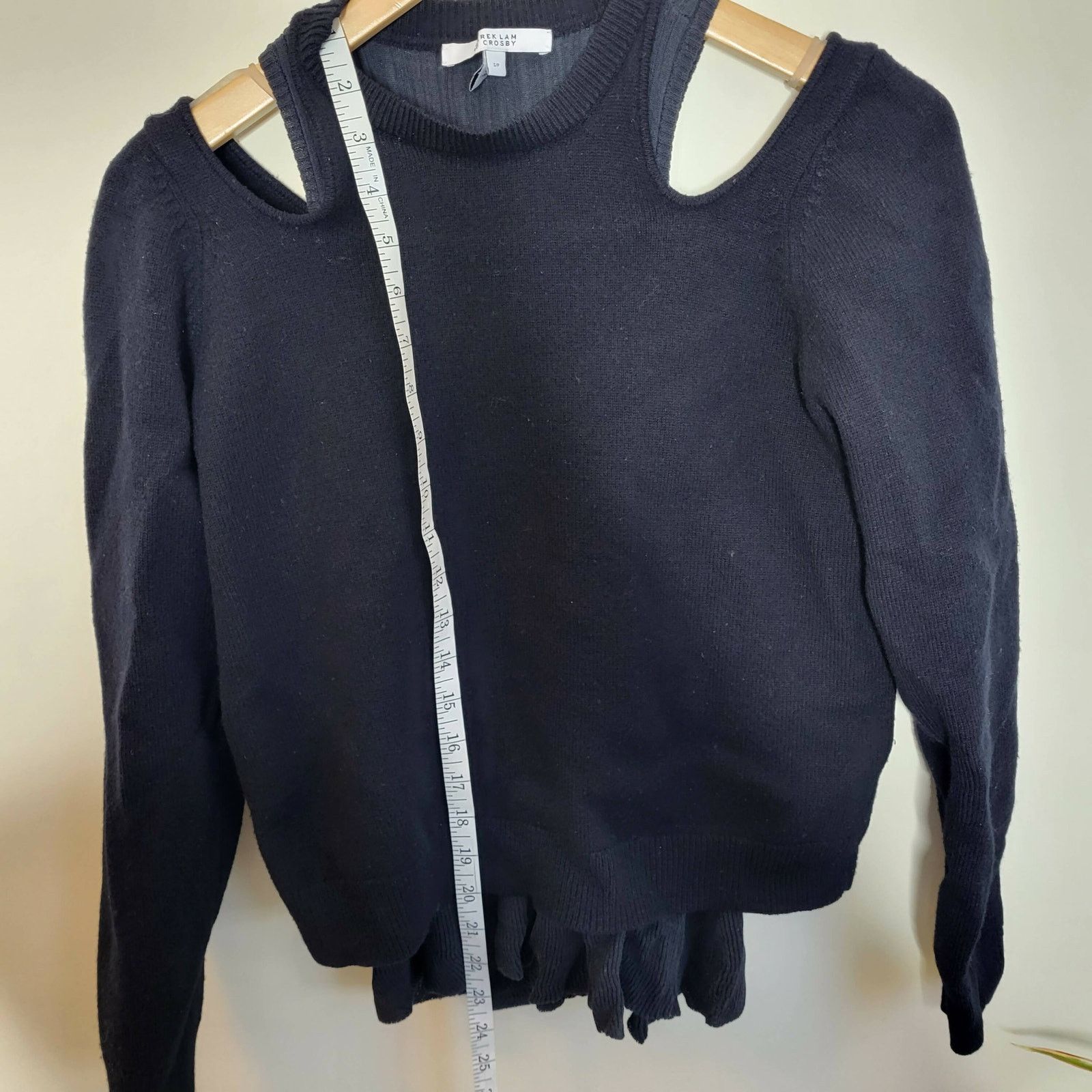 Derek Lam 10 Crosby Derek Lam 10 Crosby Long Sleeve Shoulder Cut-Out Ruffle Hem Size S / US 4 / IT 40 - 6 Thumbnail