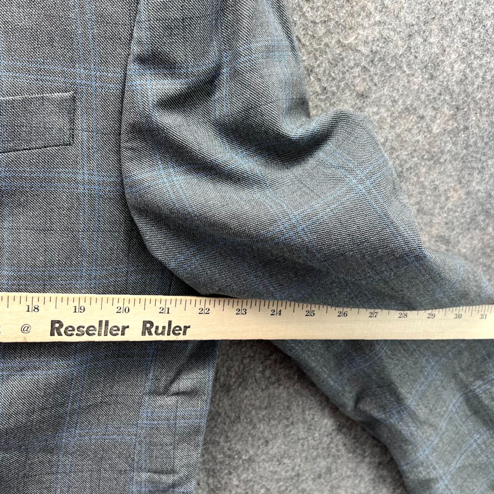 Ralph Lauren VINTAGE? No. Lauren Ralph Lauren Blazer Men 44L Gray Sport Coat Jacket Coat Silk Wool Plaid Size 44R - 7 Thumbnail