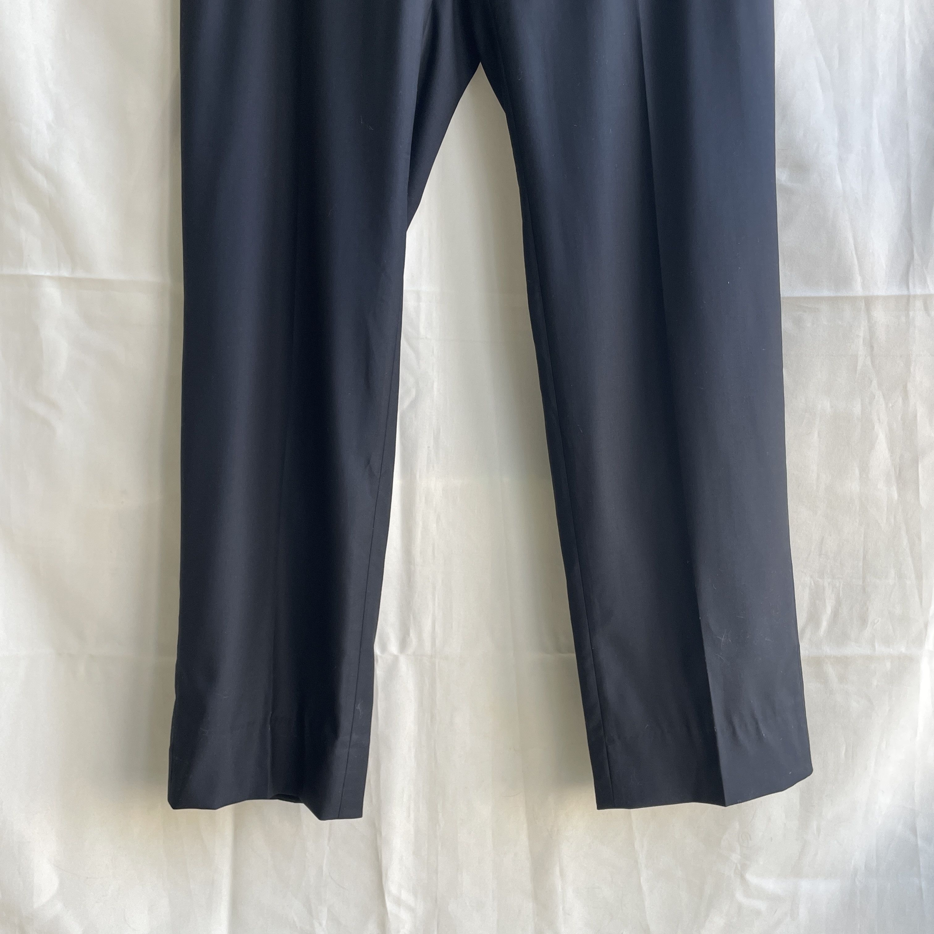 Caruso Raffaele Caruso Solid Dark Navy Wool Suit Trousers Size 42R - 5 Thumbnail