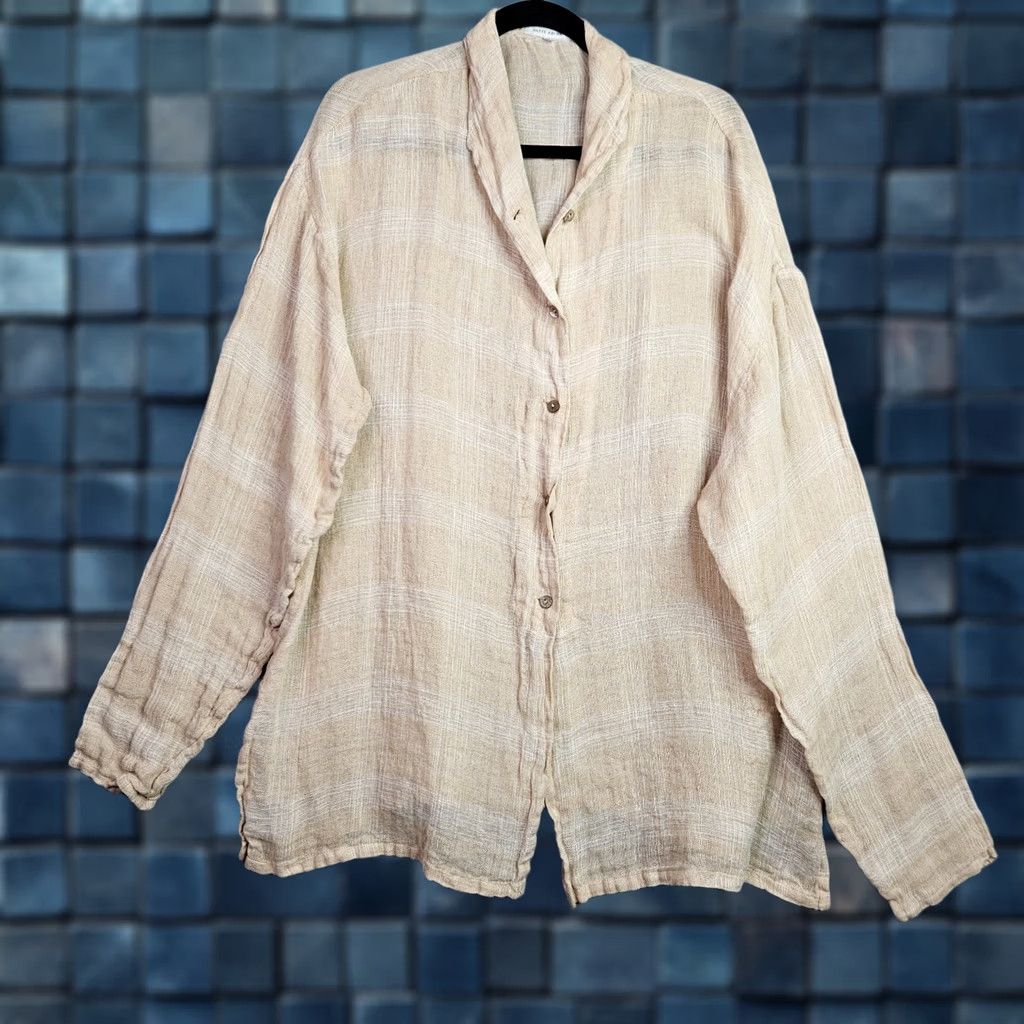 Vintage Bitte Kai Rand Vintage Women Linen Button Up Shirt M Oversized Lightweight Size M / US 6-8 / IT 42-44 - 1 Thumbnail
