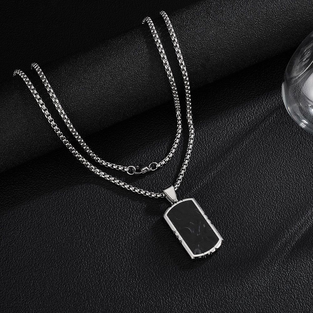 Jewelry Black Titanium Steel Necklace Size ONE SIZE - 1 Thumbnail