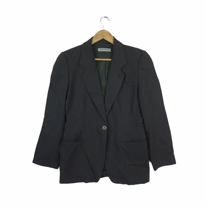Emporio Armani Vtg EMPORIO ARMANI Made In Italy 1 Button Blazer Coat Suit Size 40R - 1 Thumbnail