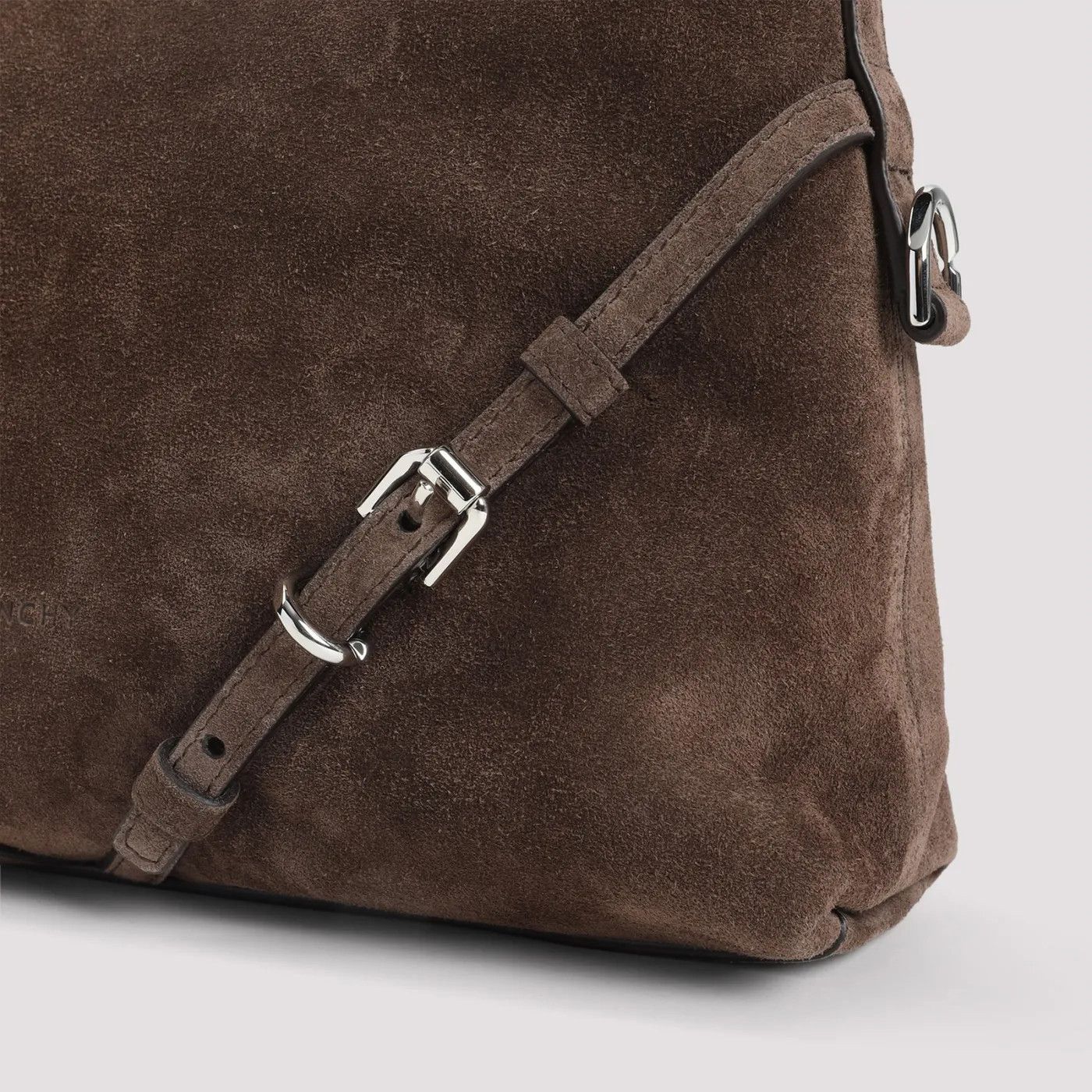 Givenchy GIVENCHY Voyou Mini Ebony Brown Suede Shoulder Bag New & Aut Size ONE SIZE - 4 Thumbnail