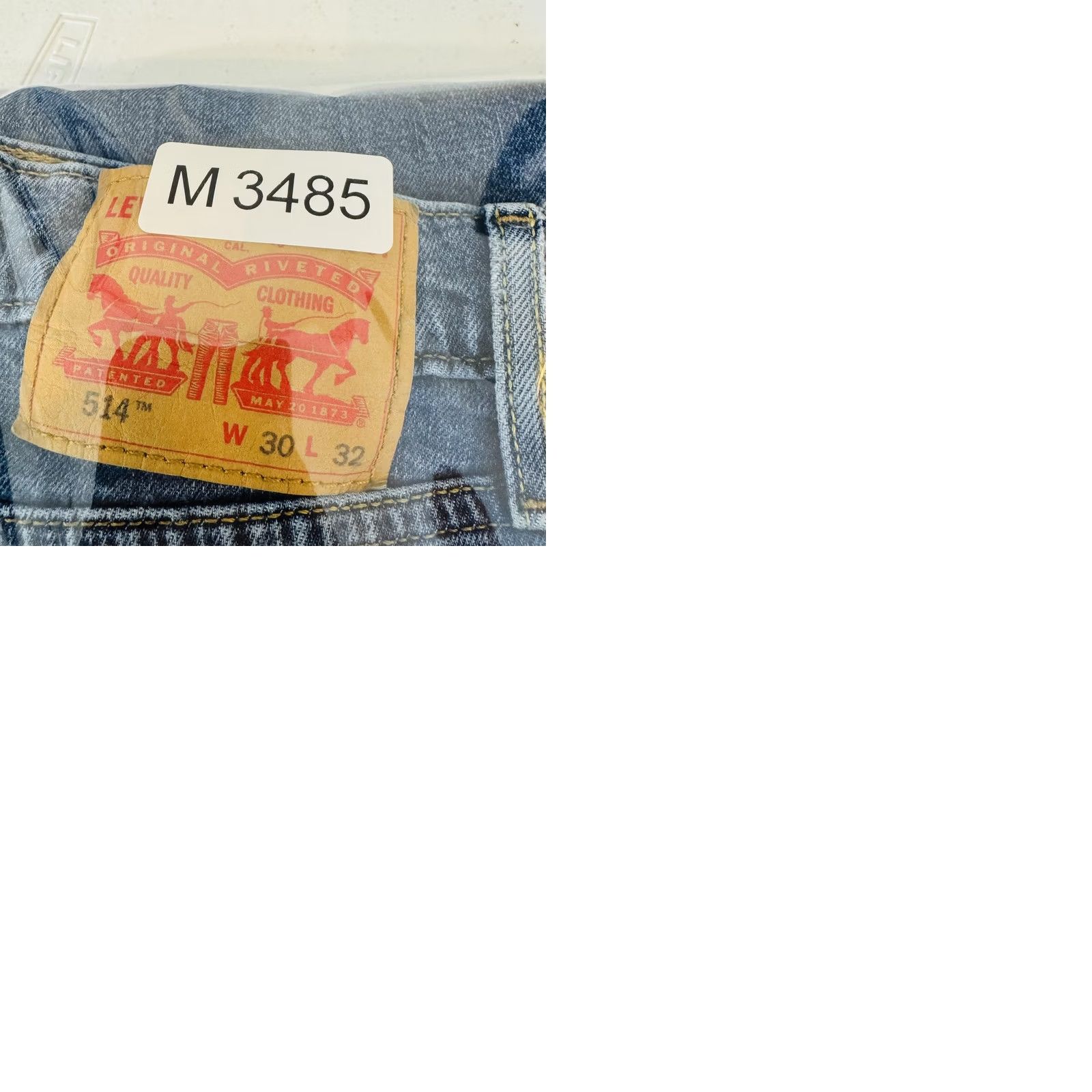 Levi's Levi's 514 Jeans Mens 30x32 Blue Medium Wash Straight Stretch Denim Zip Fly Size US 30 / EU 46 - 10 Thumbnail