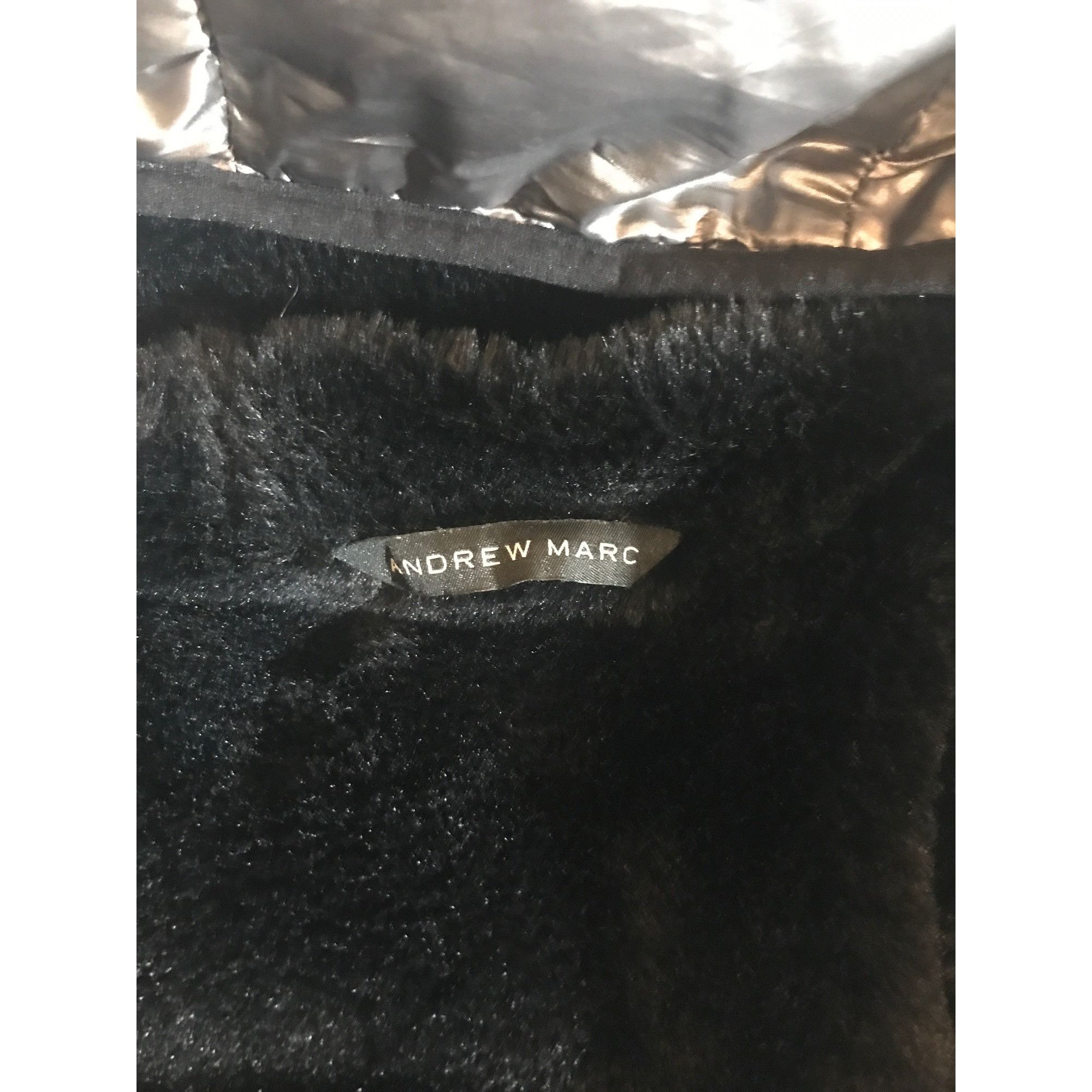 Andrew Marc Andrew Marc Womens Reversible Gray Quilt/Black Faux Fur Coat Size S / US 4 / IT 40 - 8 Thumbnail