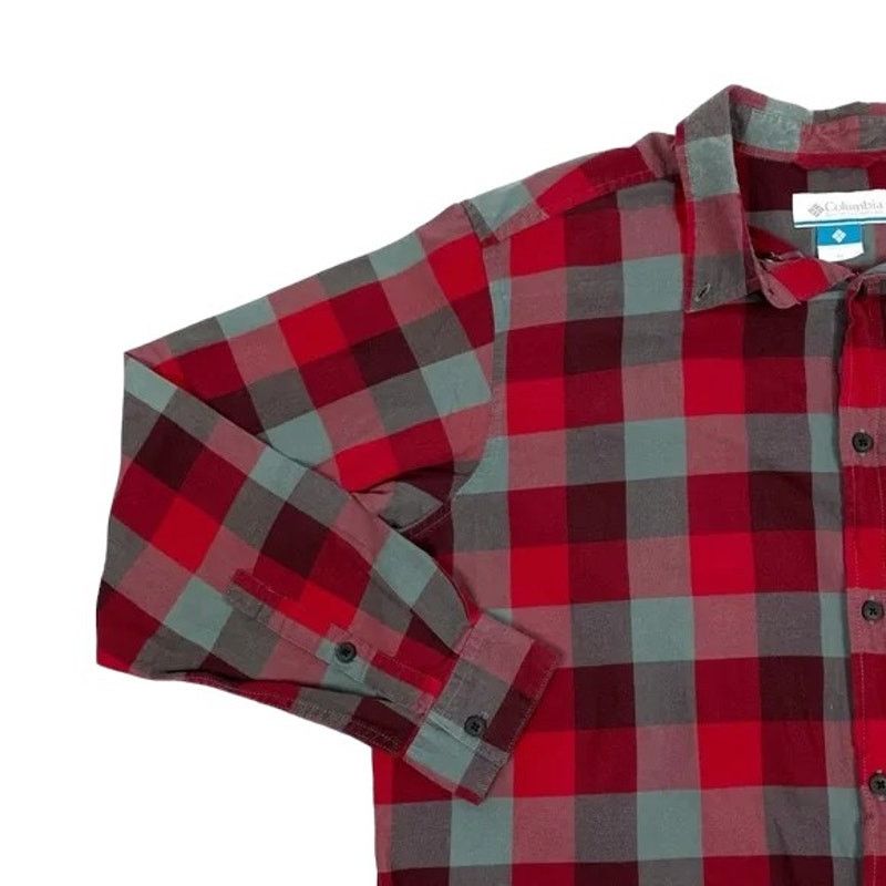 Columbia Columbia Red Gray Plaid Out and Back II L/S Shirt XL Size US XL / EU 56 / 4 - 2 Thumbnail