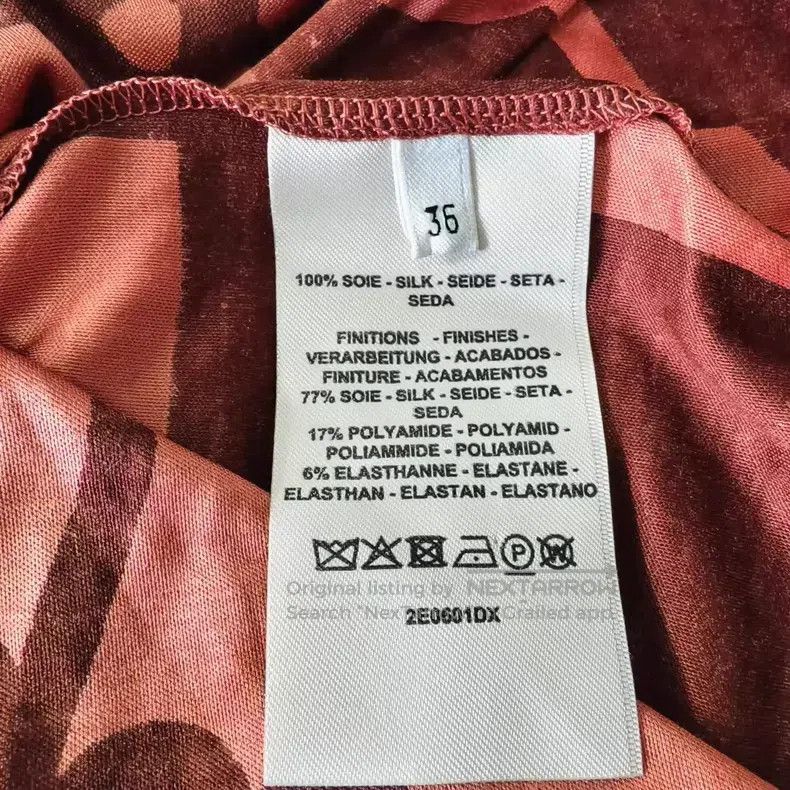 Hermes Hermes Orange Horseshoe Print Silk Short Sleeve Size XS / US 0-2 / IT 36-38 - 4 Thumbnail