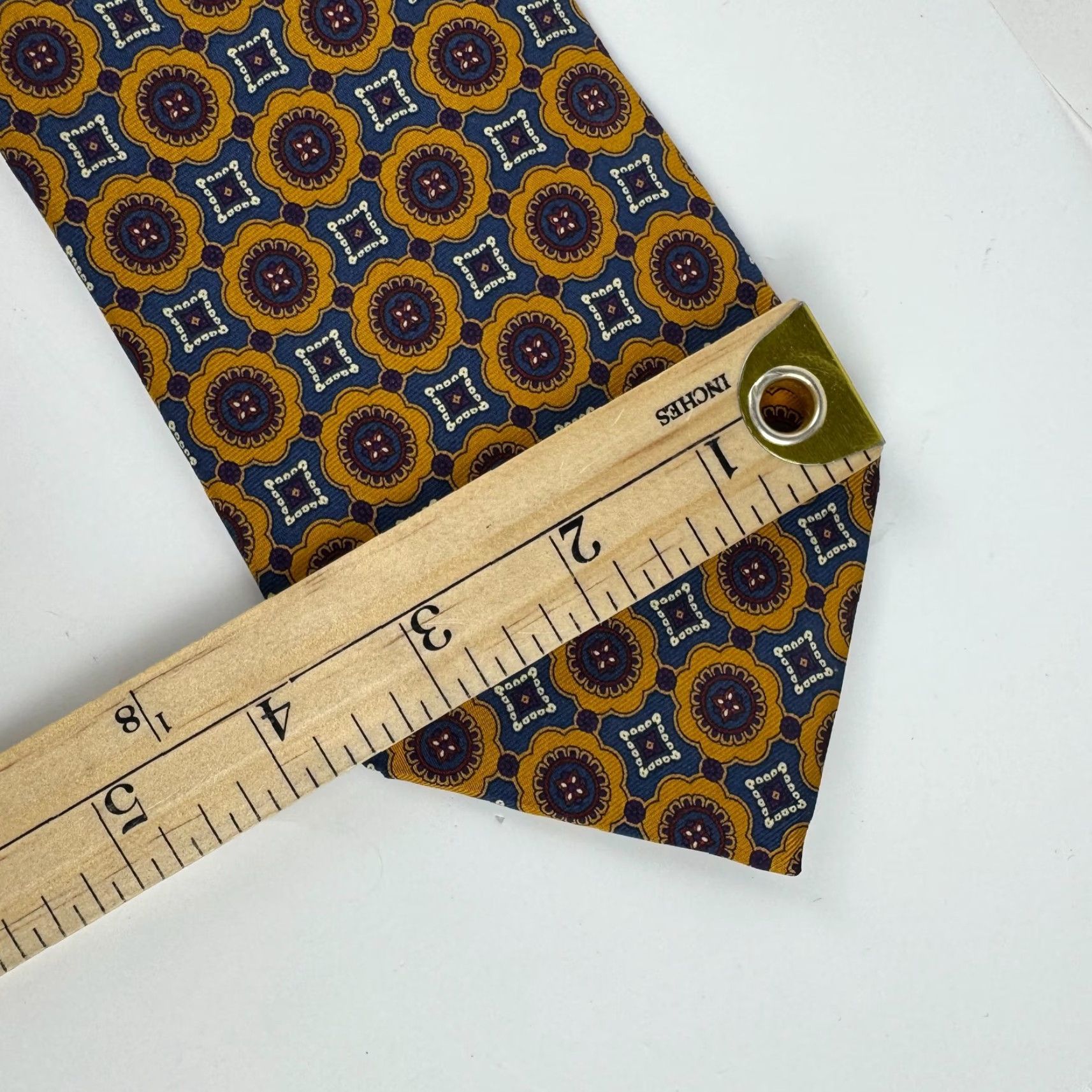Brooks Brothers Brooks Brothers Makers Pre Silk Blue Geometric Pattern Neck Tie Classic 57"-60" Men Logo Adjustable Size ONE SIZE - 7 Thumbnail