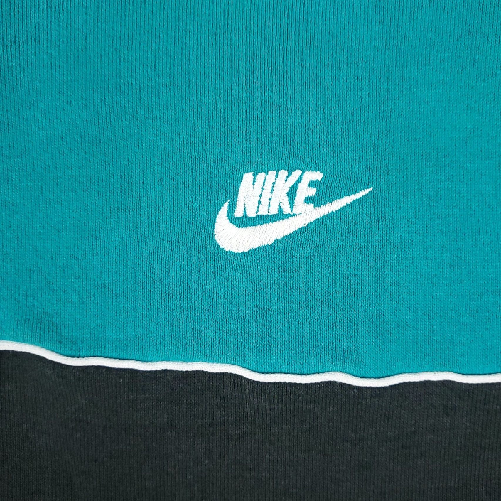 Nike VINTAGE Nike Jacket Mens Large Gray Teal 80s 90s Swoosh Full Zip Track Sweater Size US L / EU 52-54 / 3 - 2 Thumbnail