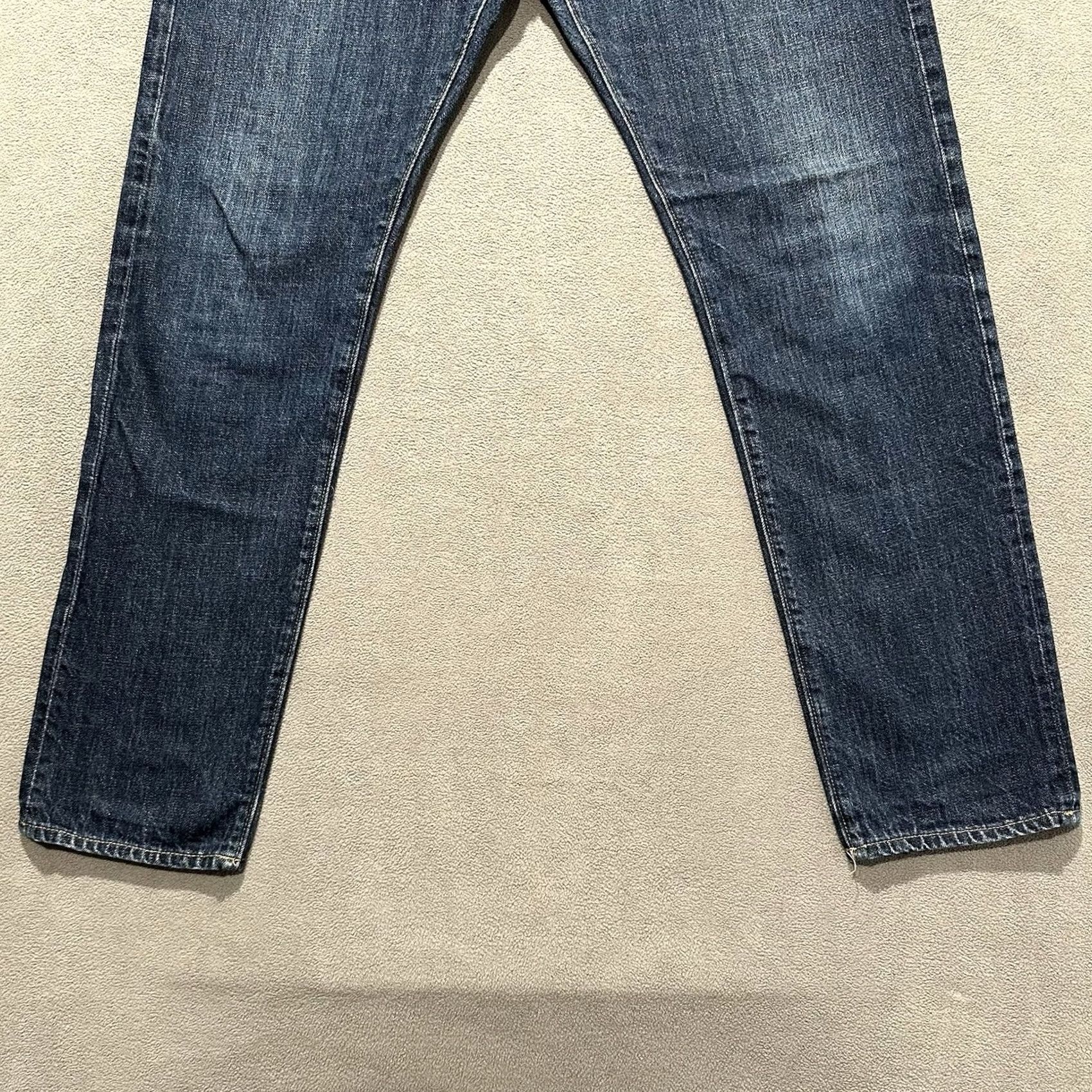 J.Crew J Crew 484 Jeans Mens 33x32 Blue Slim Fit Straight Leg Dark Wash GUC Size US 33 - 5 Thumbnail