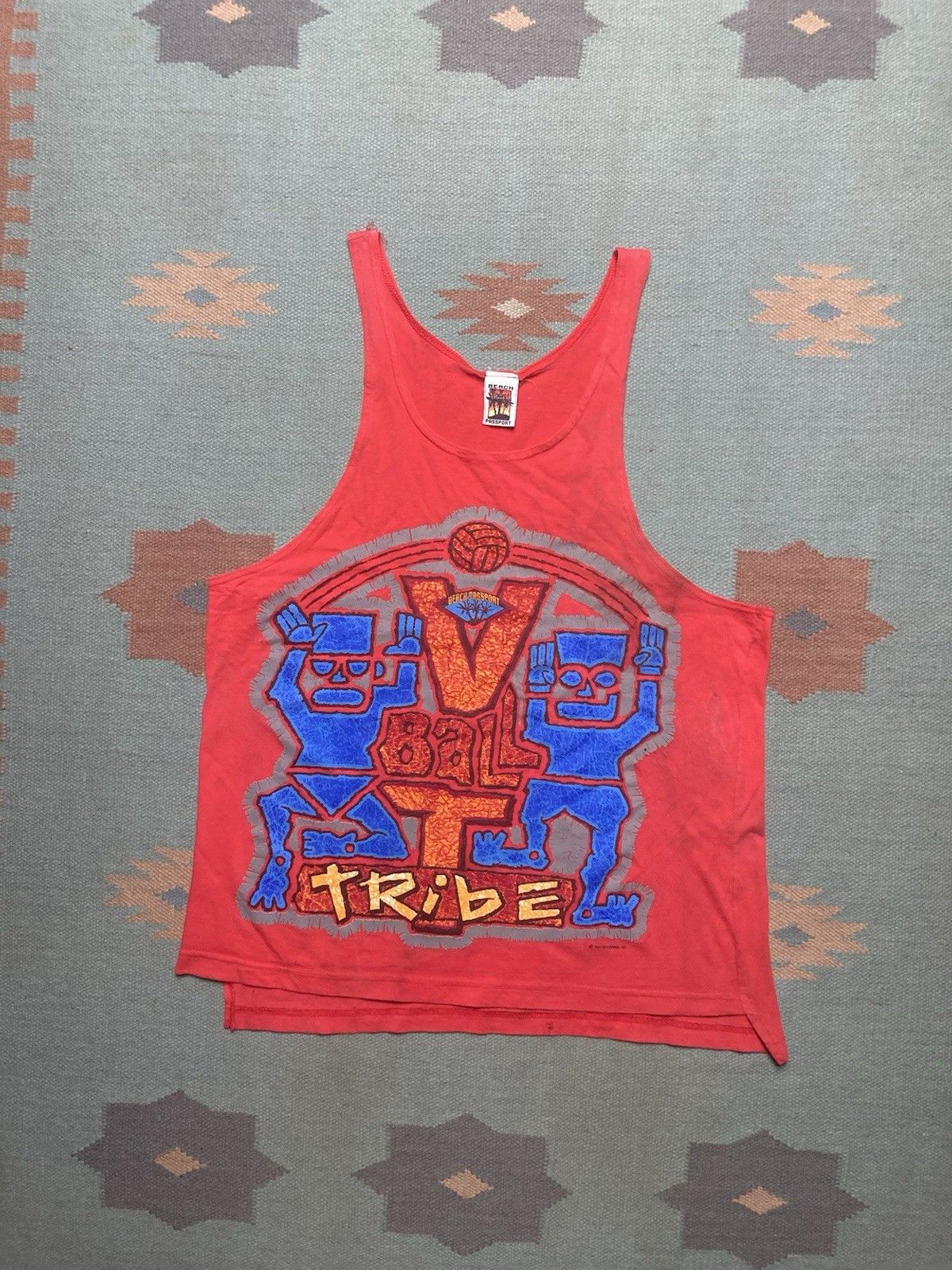 Vintage 80s tank top muscle shirt beach passport tiki distressed XL Size US XL / EU 56 / 4 - 1 Thumbnail