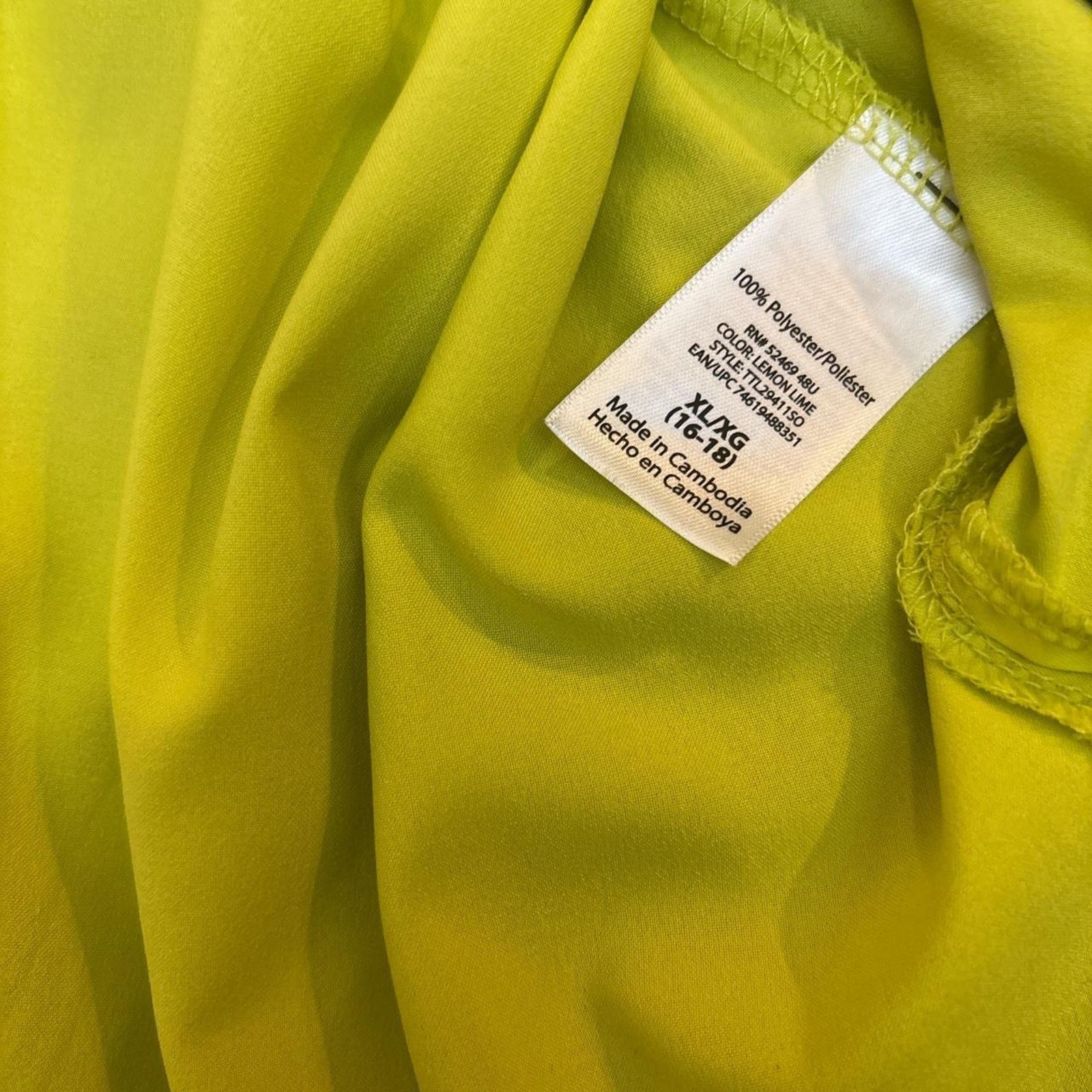 Other Women's Lime Green Time and Tru Solid Tank Blouse Size XL / US 12-14 / IT 48-50 - 6 Thumbnail