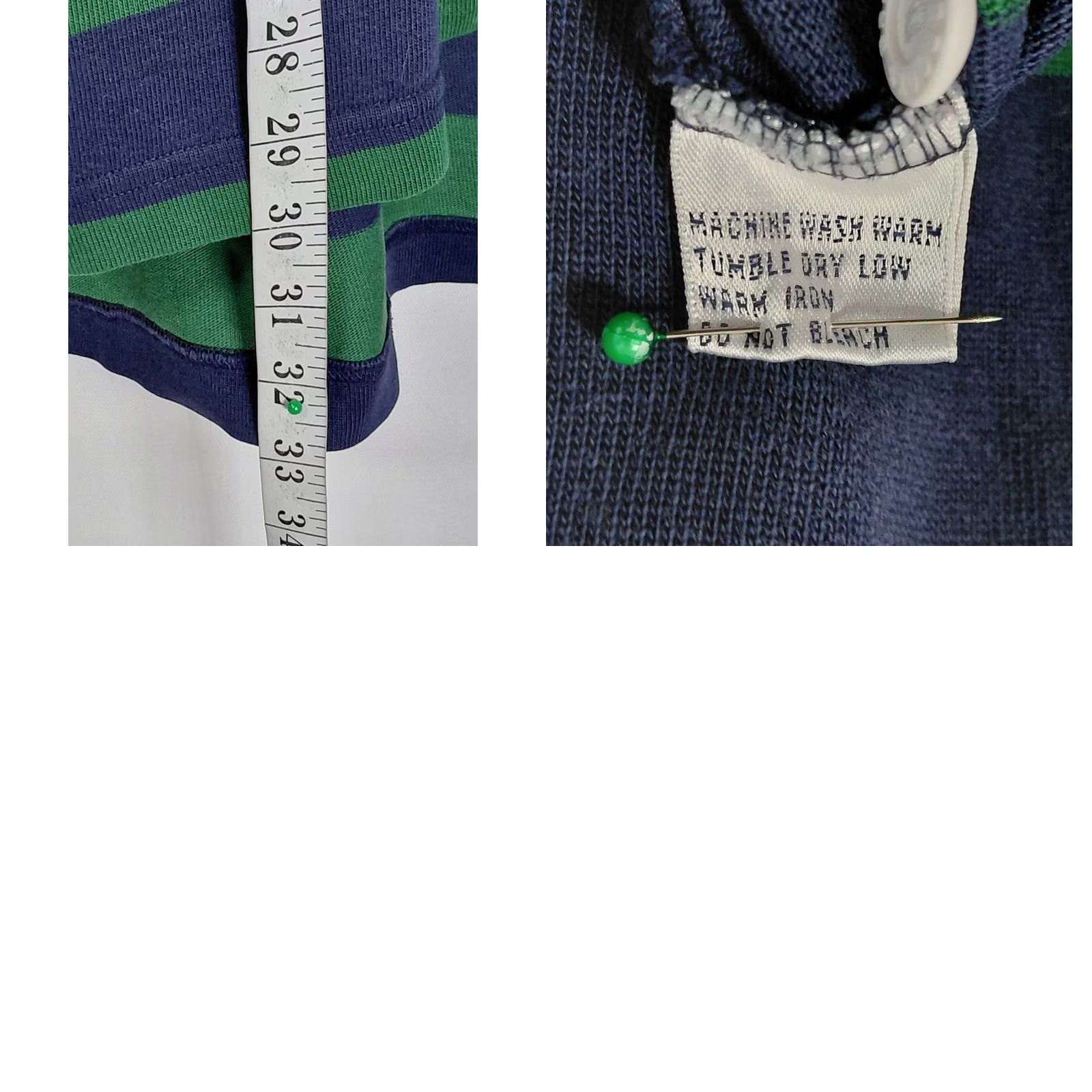 Brooks Brothers Brooks Brothers Rugby Shirt Striped 100% Cotton Long Sleeve Green Blue Size L Men Size US L / EU 52-54 / 3 - 8 Thumbnail