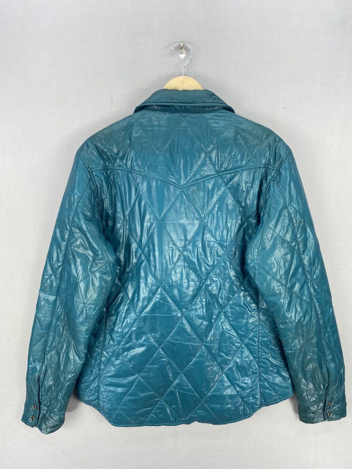 Wrangler Vintage Wrangler Green Boro Usa Quilted Nylon Jacket Size S / US 4 / IT 40 - 4 Thumbnail