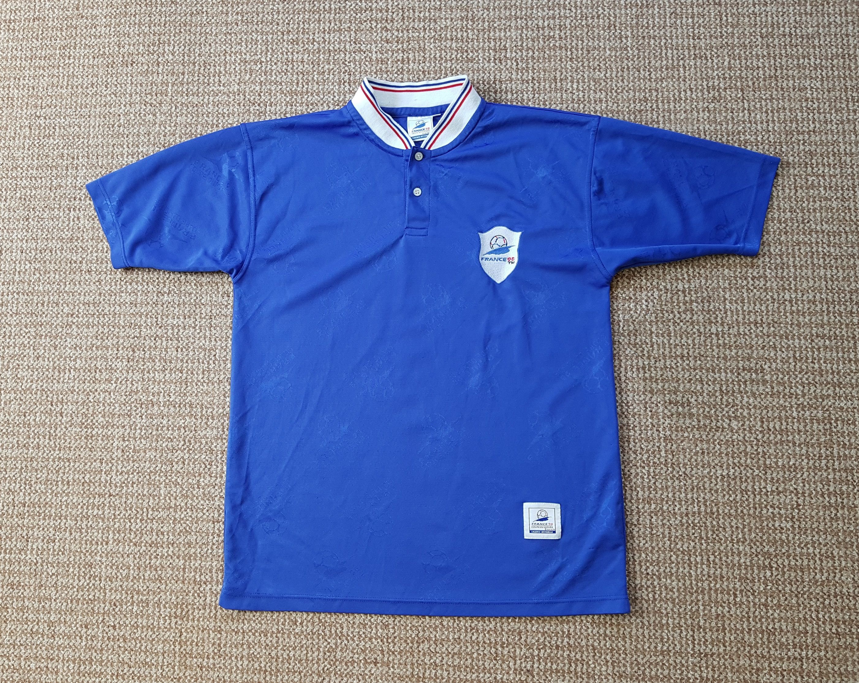 Vintage FRANCE 98 COUPE DU MONDE/WORLD CUP soccer football jersey  