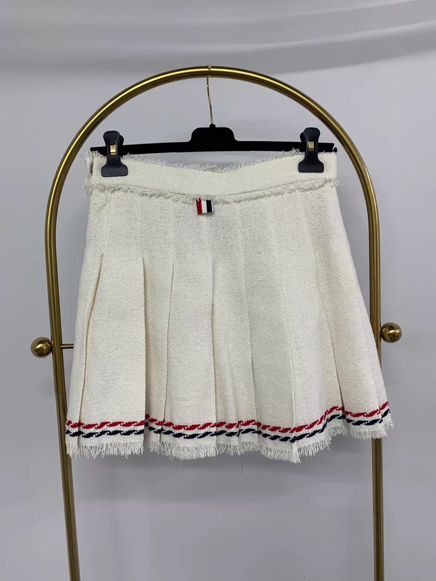 Thom Browne Thom Browne Women's White Pleated Skirt 0 New Size 25" / US 0 / IT 36 - 3 Thumbnail