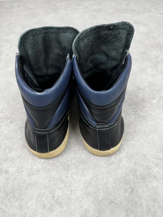 Saint Laurent Paris Saint Laurent Black & Blue Leather High Sneakers Size US 8.5 / EU 41-42 - 4 Thumbnail