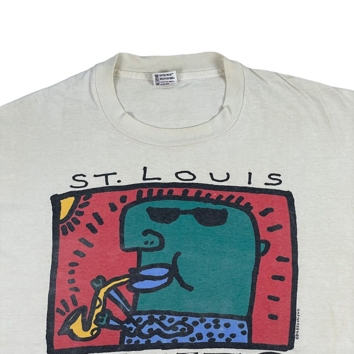 Band Tees VTG 91 Big Head Design St. Louis Blues Music Tee Size US XL / EU 56 / 4 - 3 Thumbnail