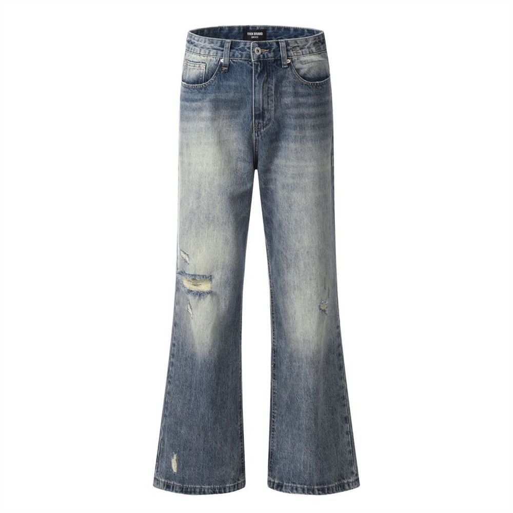Japanese Brand × Jean Men's hippie distressed loose washed ripped bootcut jeans Size US 32 / EU 48 - 1 Thumbnail
