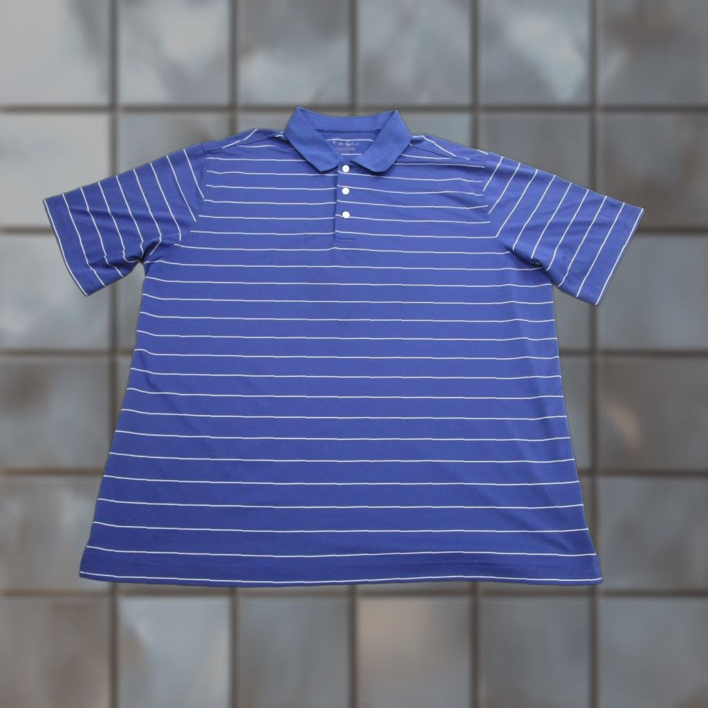 Vintage Walter Hagen Polo Shirt Mens 2XL Blue Knit Performance Stretch Wicking Golf Size US XXL / EU 58 / 5 - 1 Thumbnail