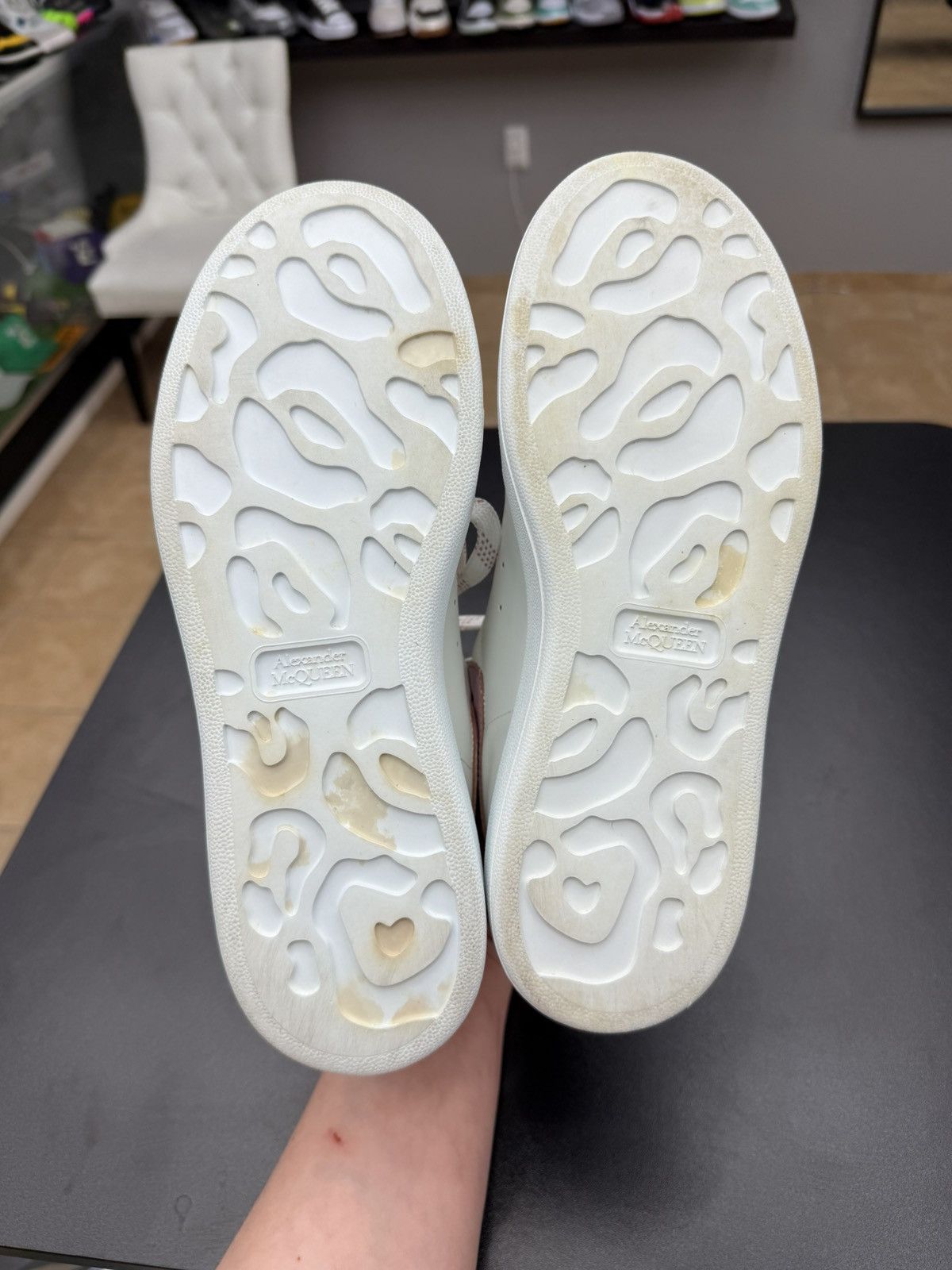 Alexander McQueen MCQUEEN Oversized Womens White Pink Sneakers Size 39.5 / 9.5 Size US 9 / IT 39 - 18 Thumbnail