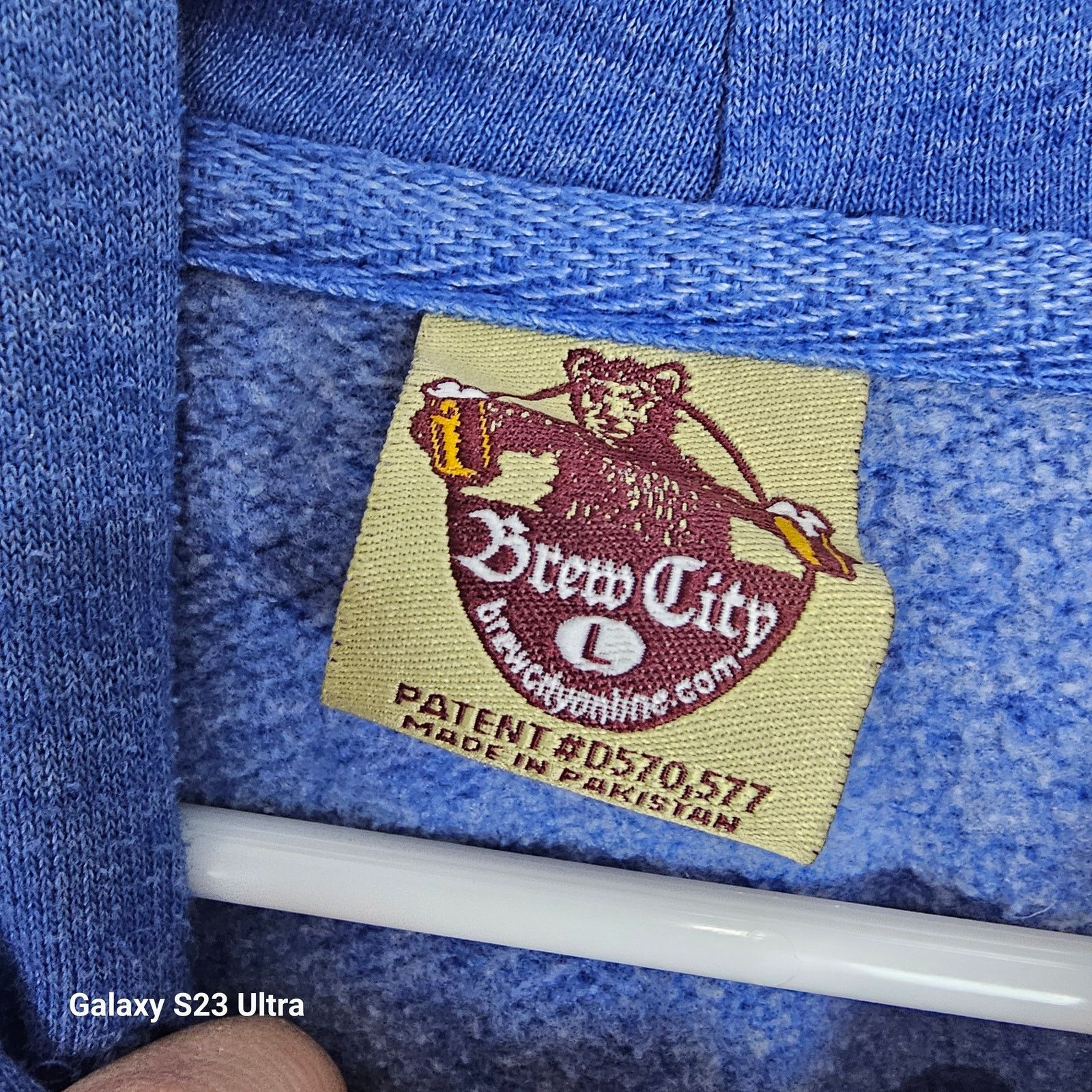 Vintage Vintage Brew City Mens Hoodie Sweatshirt Pullover Size L Size US L / EU 52-54 / 3 - 6 Thumbnail