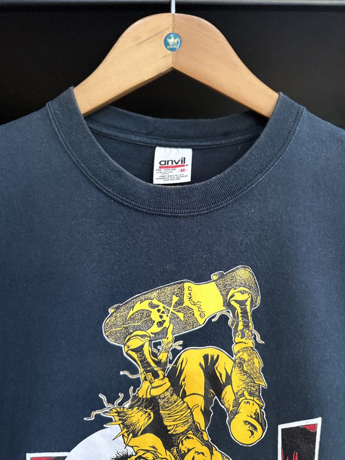 Hook-Ups Vintage 90s Thrasher Mag Pushead Skateboard Faded Tee Size US M / EU 48-50 / 2 - 5 Thumbnail
