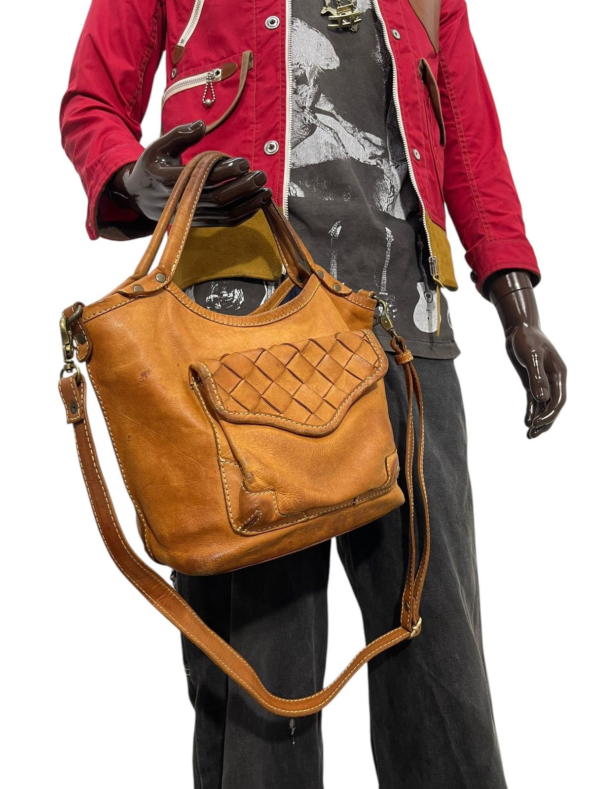 Genuine Leather Full Leather Patina Peaks Peak Japan Tote Shoulder Bag 1🟩6 Size ONE SIZE - 5 Thumbnail