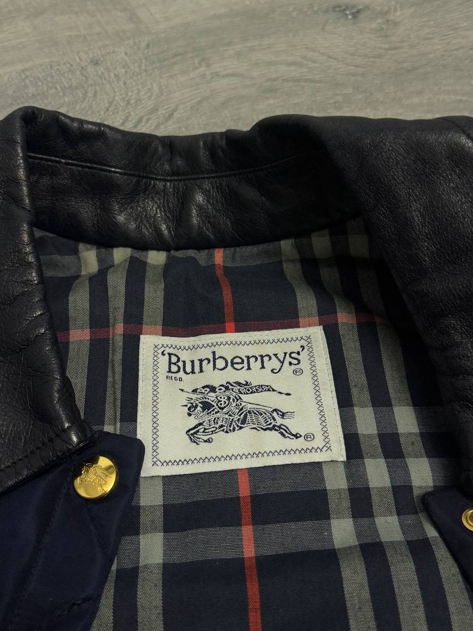 Burberry Rare Vintage Burberry Men Quilted Jacket Blue Leather Collar Size US M / EU 48-50 / 2 - 8 Thumbnail