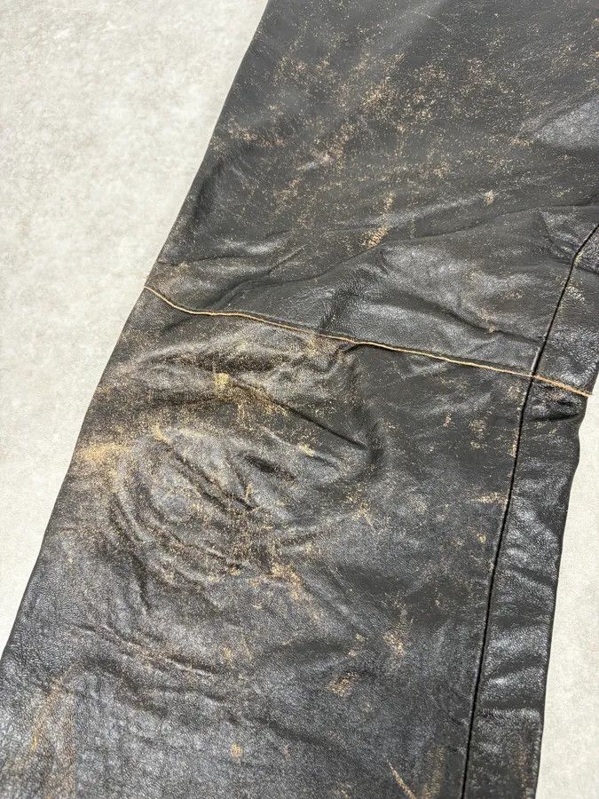 Just Cavalli 2000s Cavalli Brown Faded Leather Pants Size US 32 / EU 48 - 7 Thumbnail