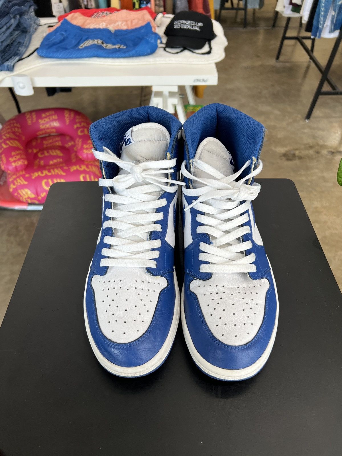 Jordan Brand × Nike Air Jordan 1 Storm Blue Sz. 12 (2016) Size US 12 / EU 45 - 2 Thumbnail