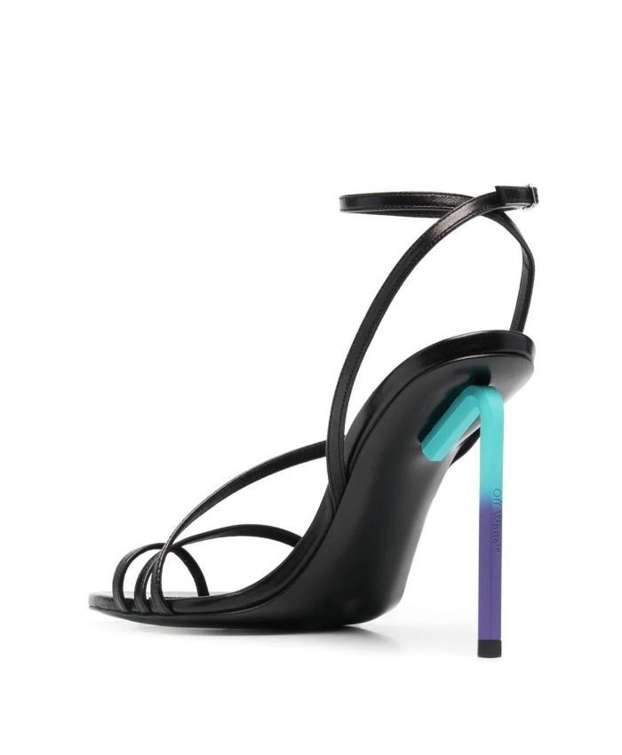 Off-White o1gr1nt0125 Nappa Grad Highallen Sandals in Black Size US 6 / IT 36 - 3 Thumbnail