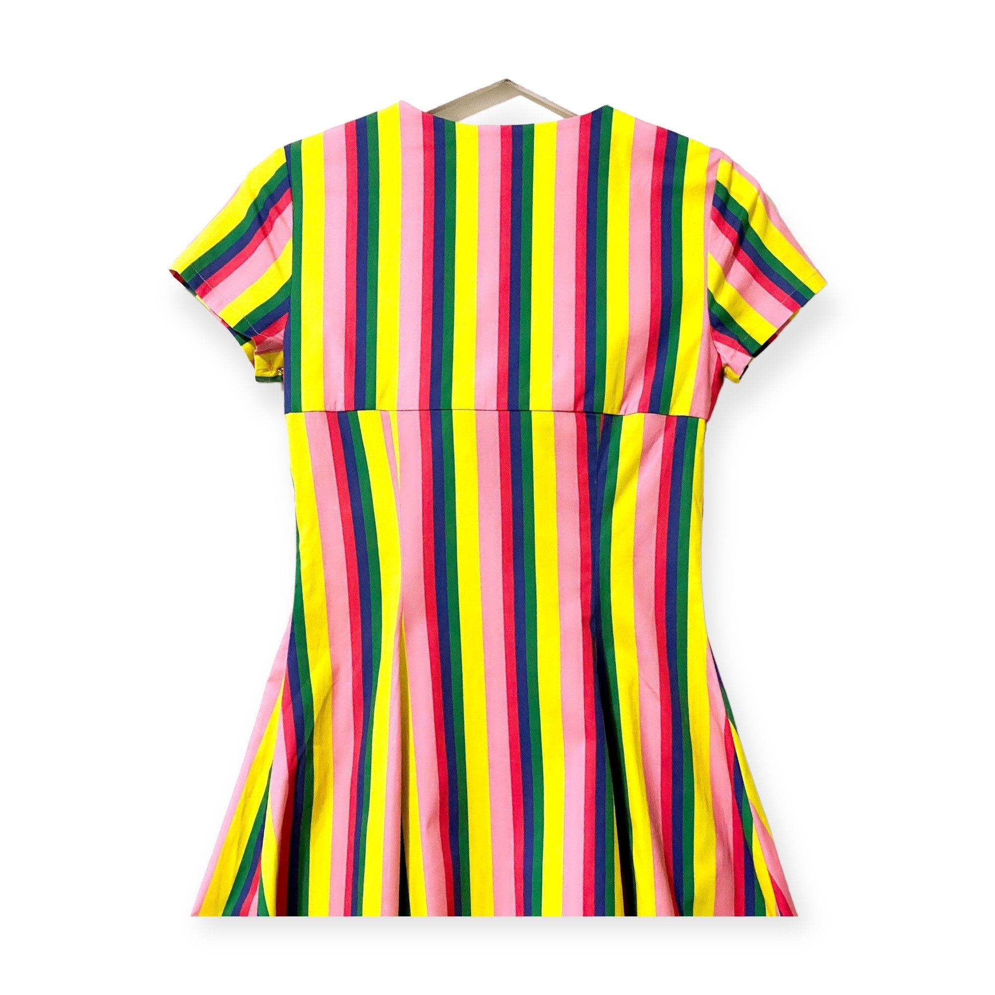 Staud STAUD Alice Multicolor Stripe Knotted Poplin Midi Dress Size Size XS / US 0-2 / IT 36-38 - 8 Thumbnail