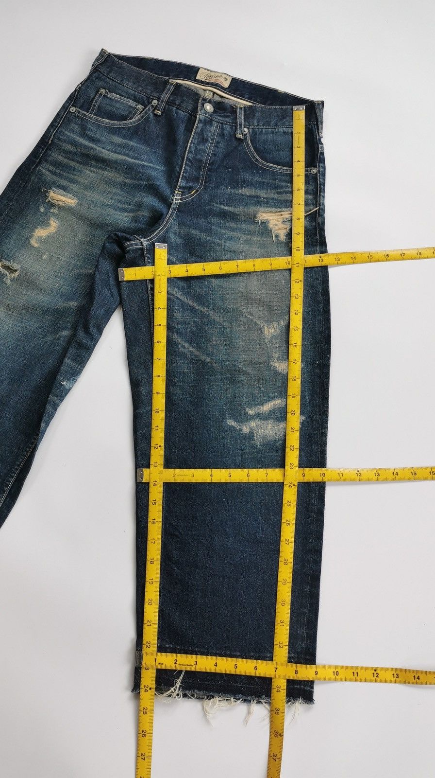 Japanese Brand Jorts Baggy Pensee Japan Repaired Denim JNCO Size US 30 / EU 46 - 13 Thumbnail