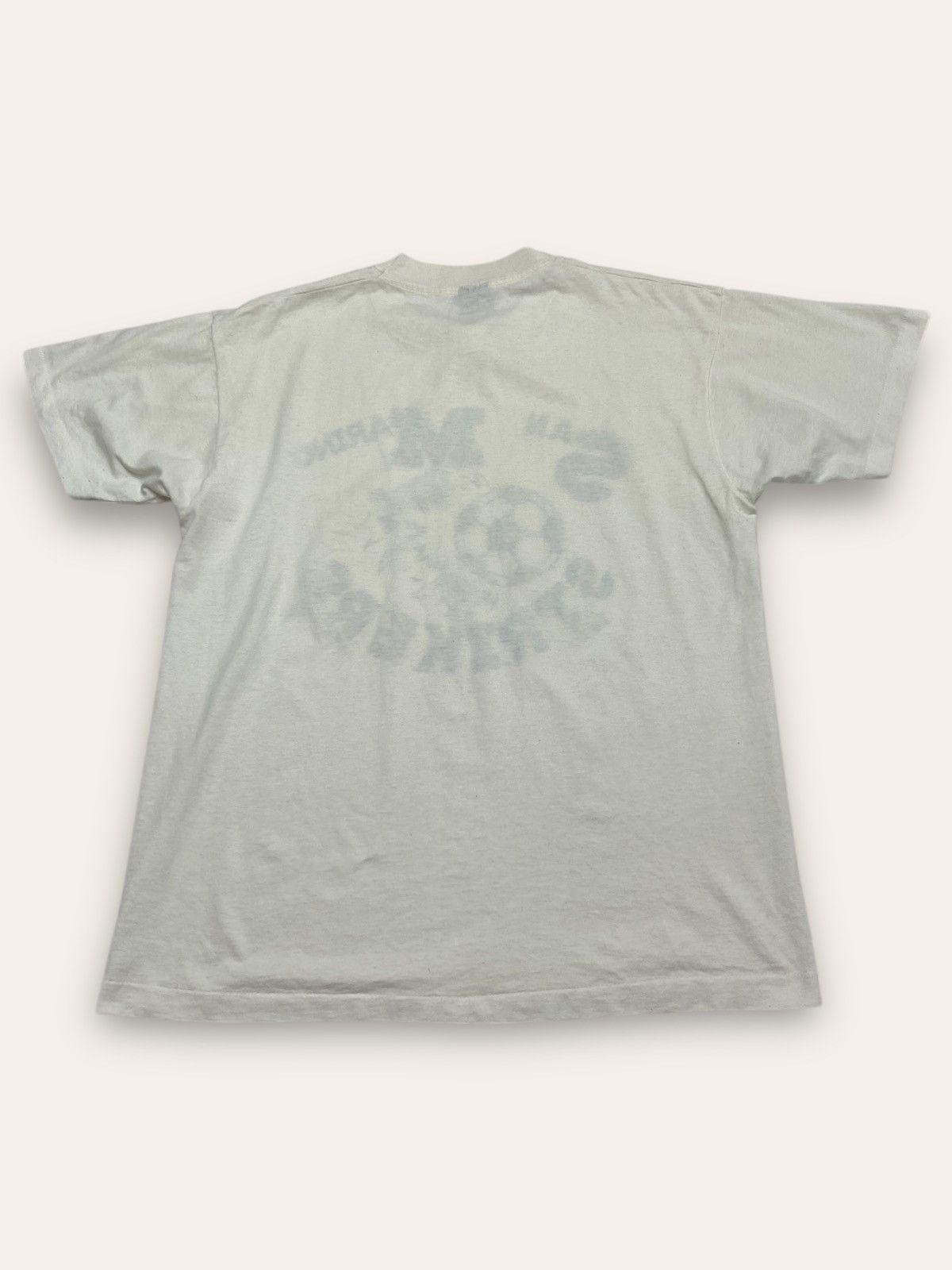 Vintage 90s Vintage SAN MARINO STRIKERS Big Logo Single Stitch Tee Size US M / EU 48-50 / 2 - 6 Thumbnail