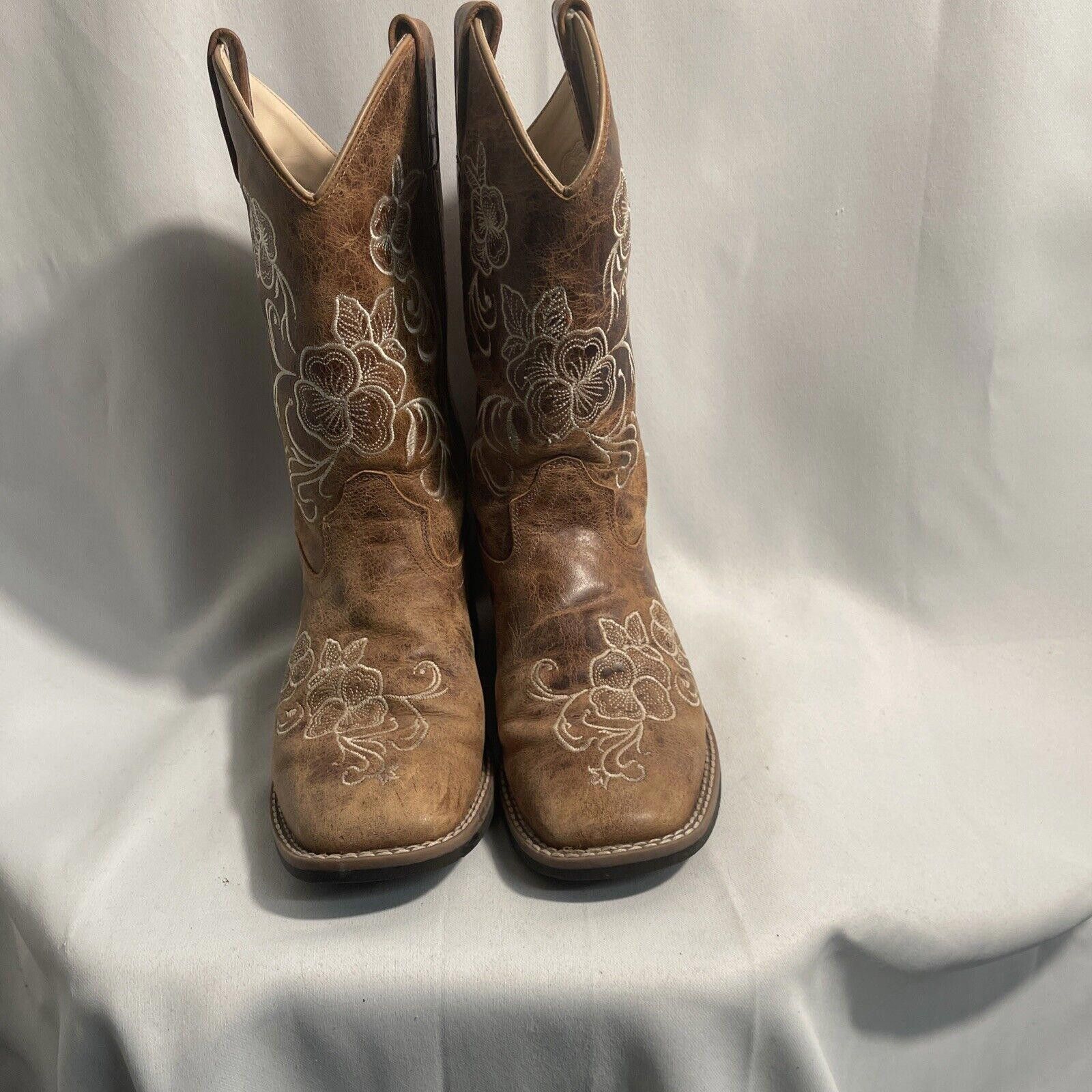 Designer SHYANNE GIRLS 6.0D FLORAL EMBROIDERED WESTERN BOOTS Size US 6 / IT 36 - 3 Thumbnail