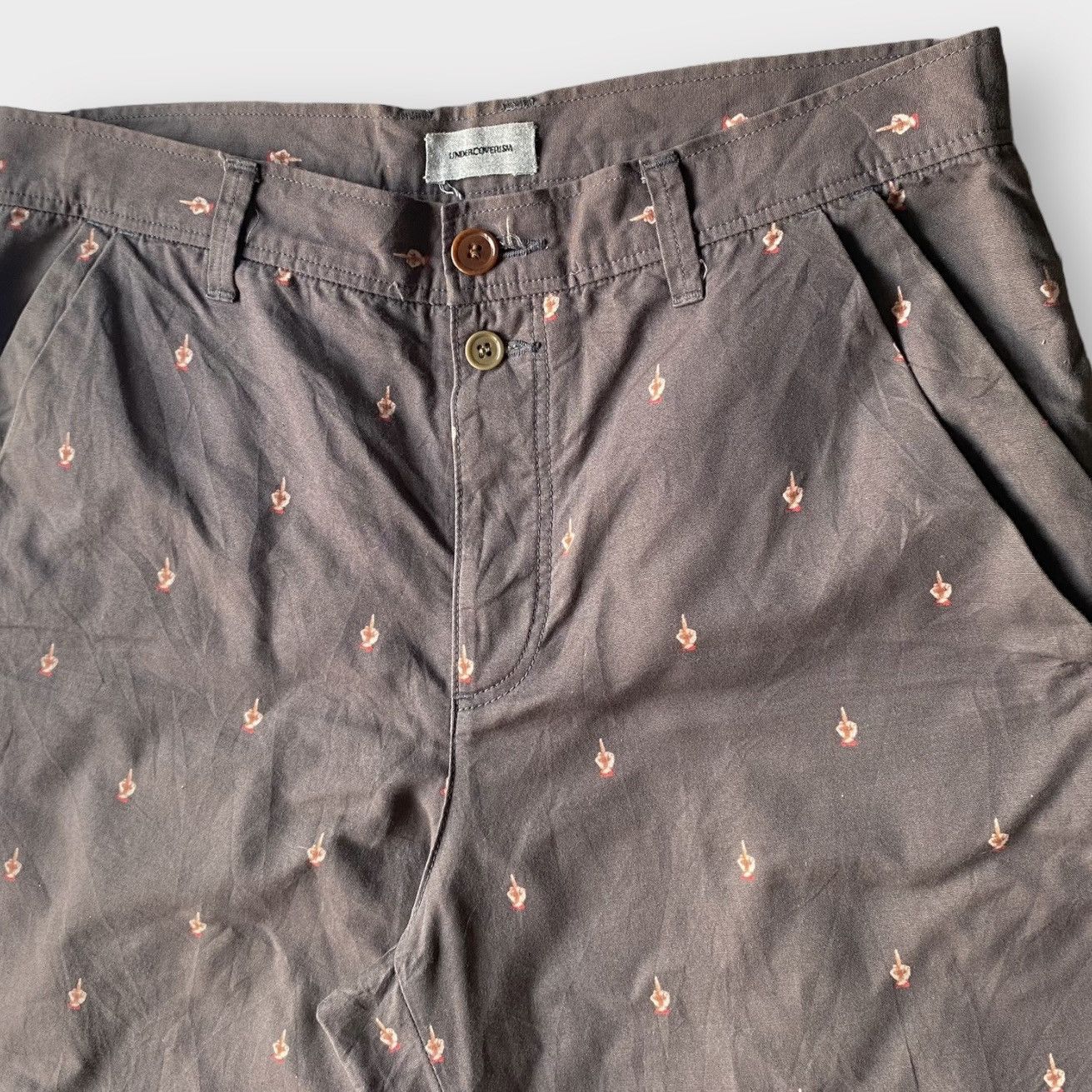 Undercover AW12 Psychocolor Middle Finger Pants Size US 32 / EU 48 - 2 Thumbnail