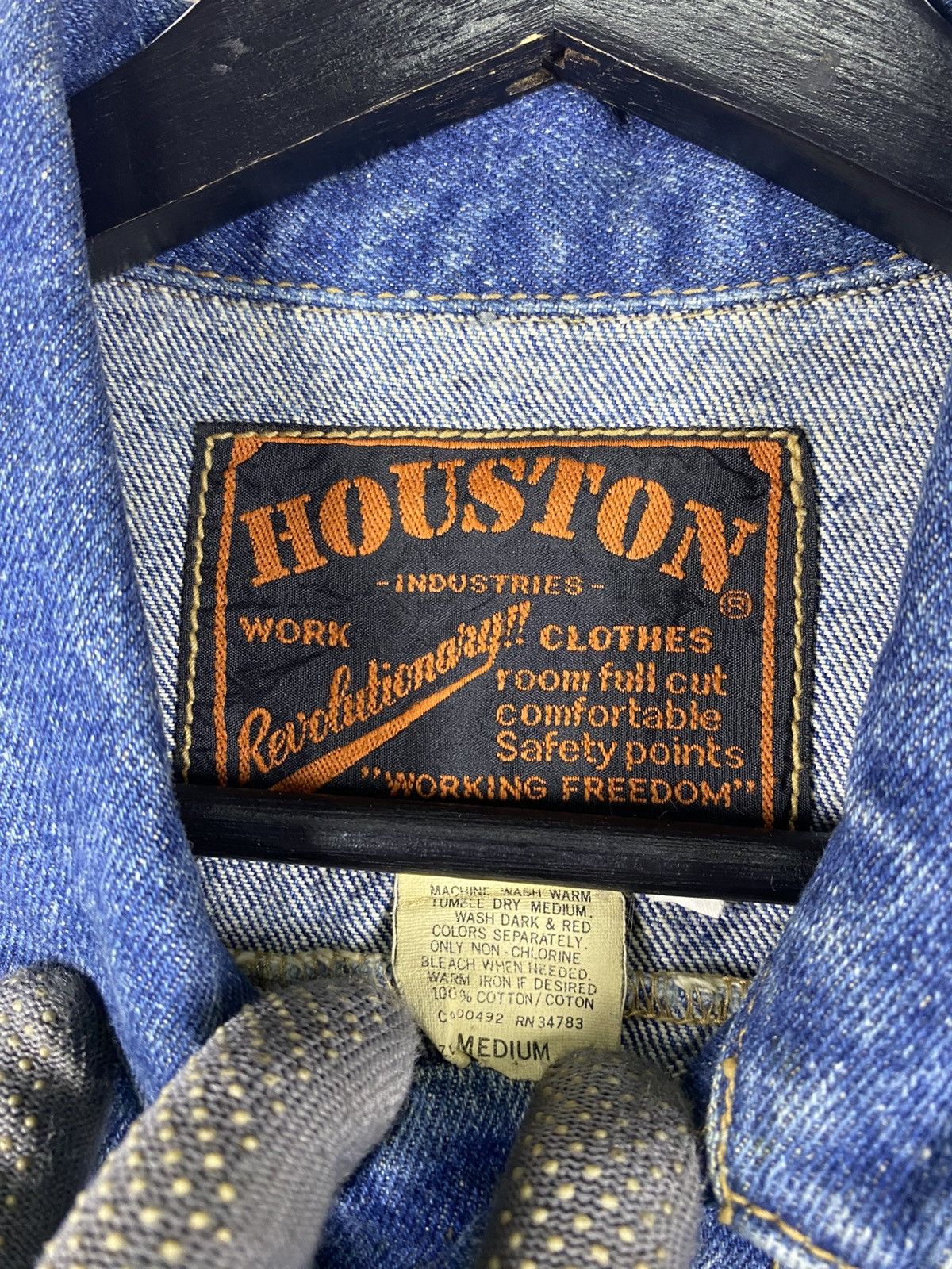 Japanese Brand Vintage Houston Denim Vest Workwear Trucker SleevelessJacket Size US M / EU 48-50 / 2 - 11 Thumbnail