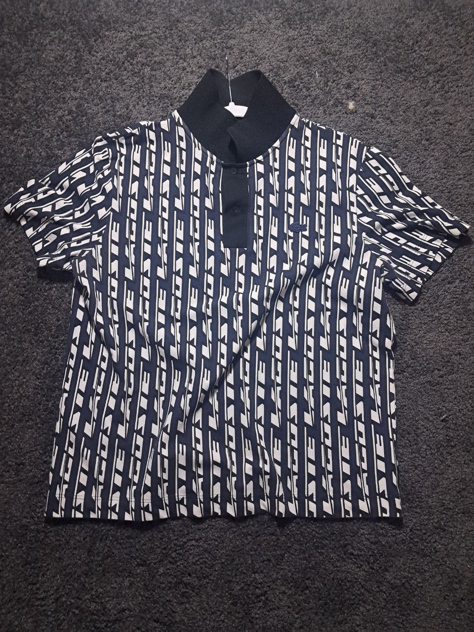 Lacoste Full name: Men’s Navy & White Geometric Print Polo Size US XL / EU 56 / 4 - 3 Thumbnail