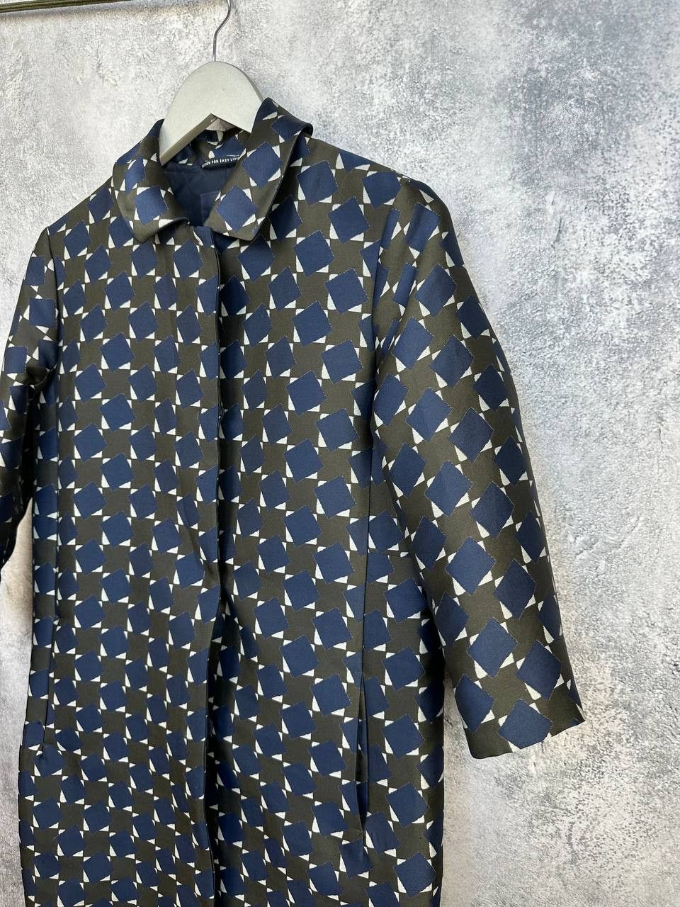 Max Mara 'S MaxMara Diffusion Geometric Print 3/4 Sleeve Coat Trench Size S / US 4 / IT 40 - 5 Thumbnail