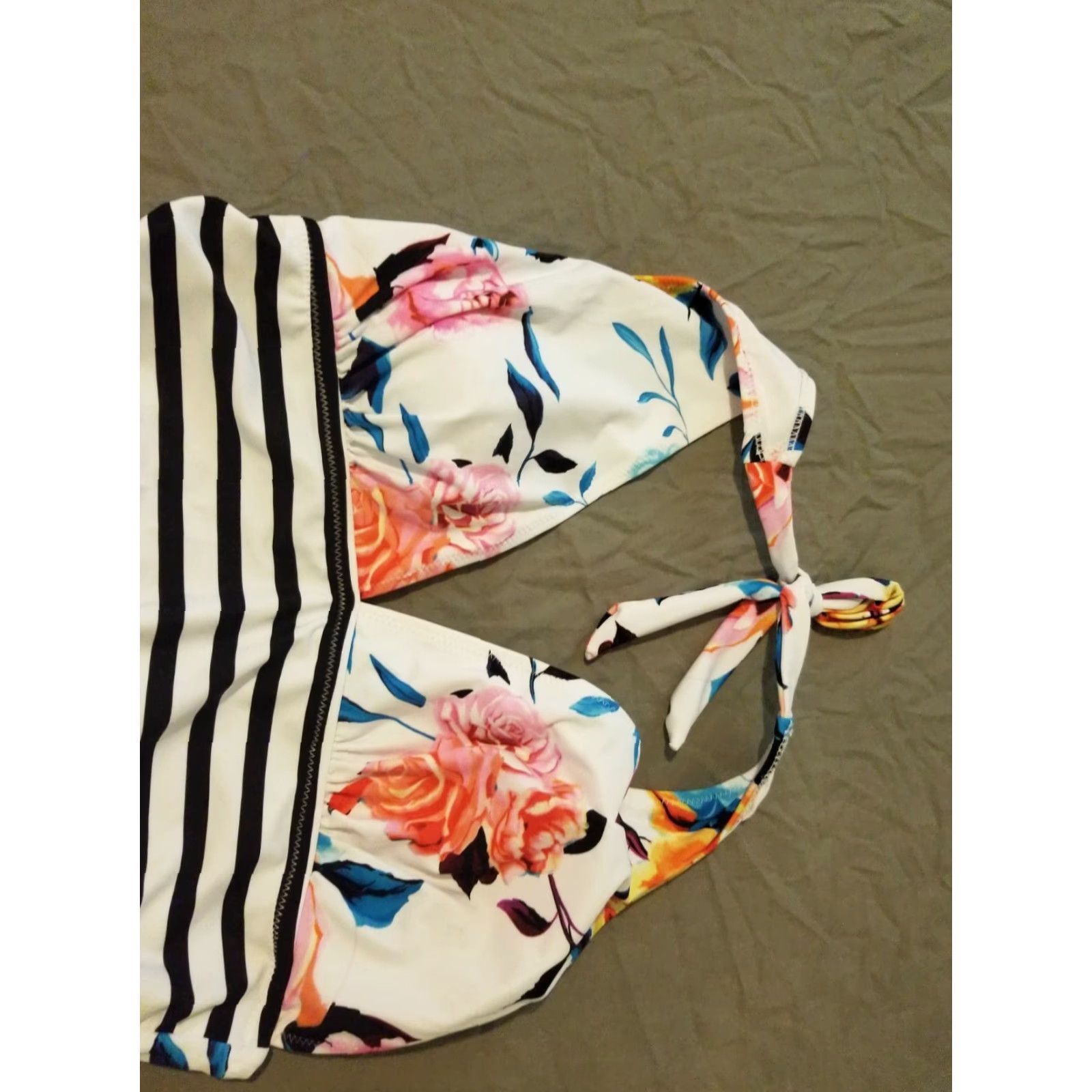 Vintage Cupshe Bikini Bathing Suit White Black Womens L Size L / US 10 / IT 46 - 2 Thumbnail
