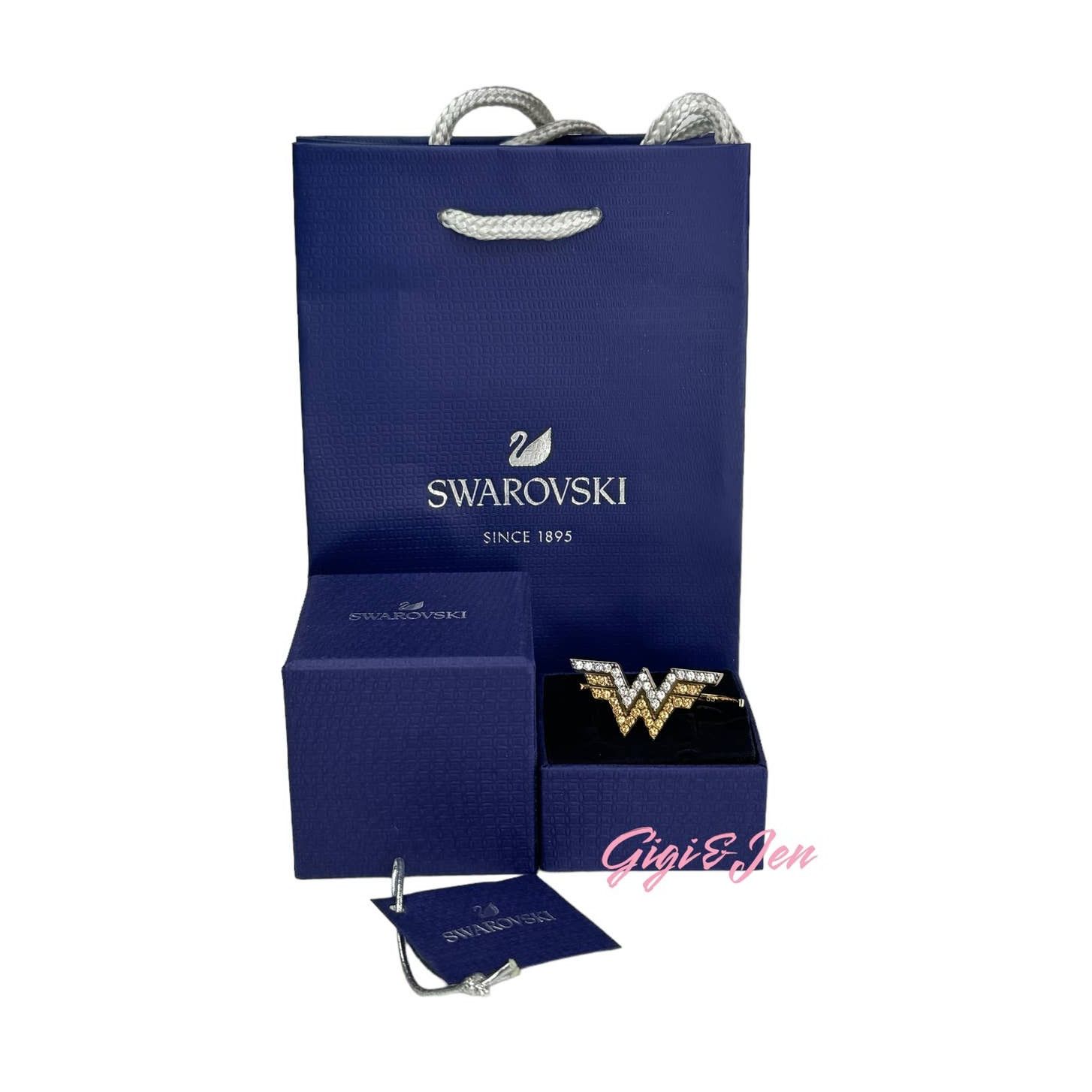 Swarovski Swarovski Fit Wonder Woman double ring Gold tone 55 - 58 Size ONE SIZE - 2 Thumbnail
