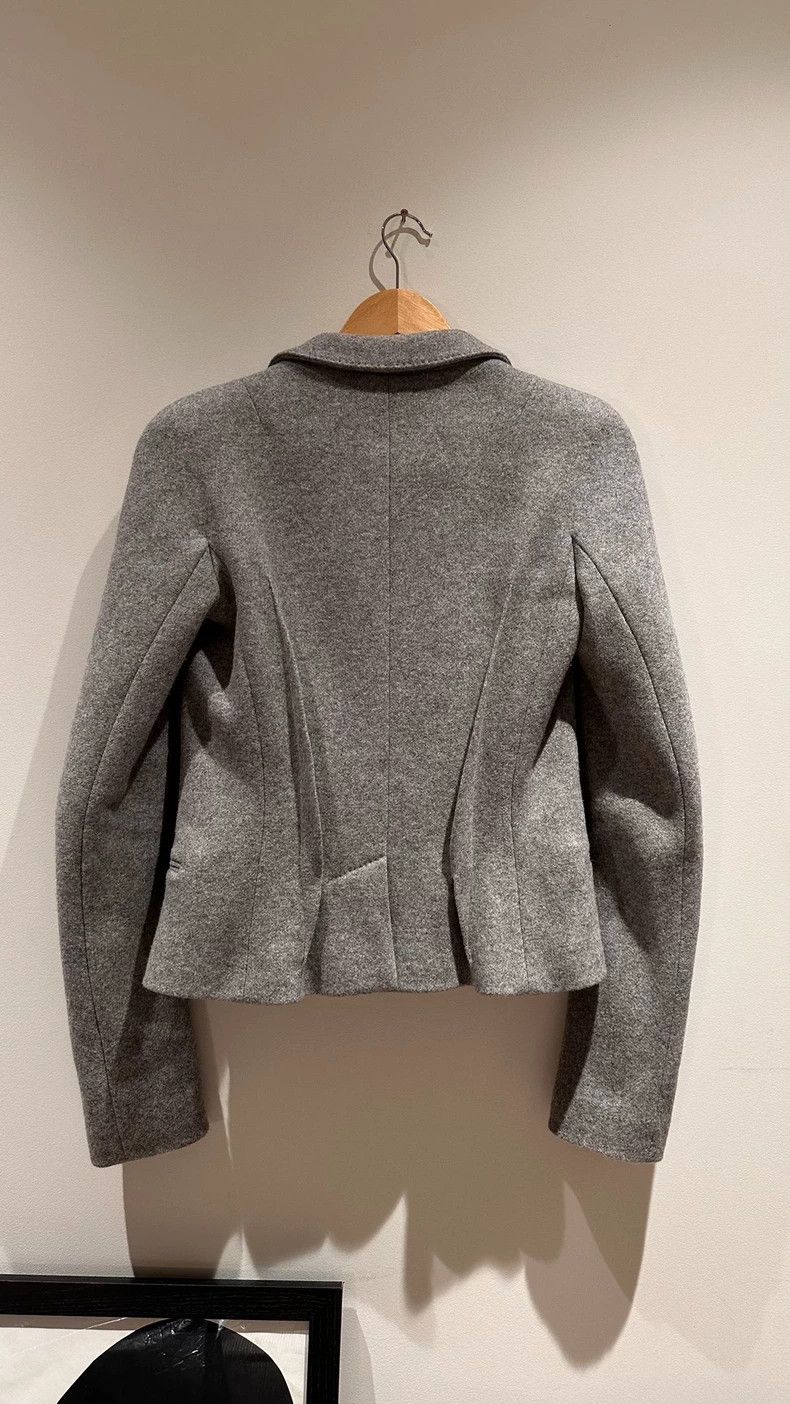 Haider Ackermann Haider Ackermann Gray woolen felt coat suit jacket Size XXS / US 00 / IT 34 - 2 Thumbnail
