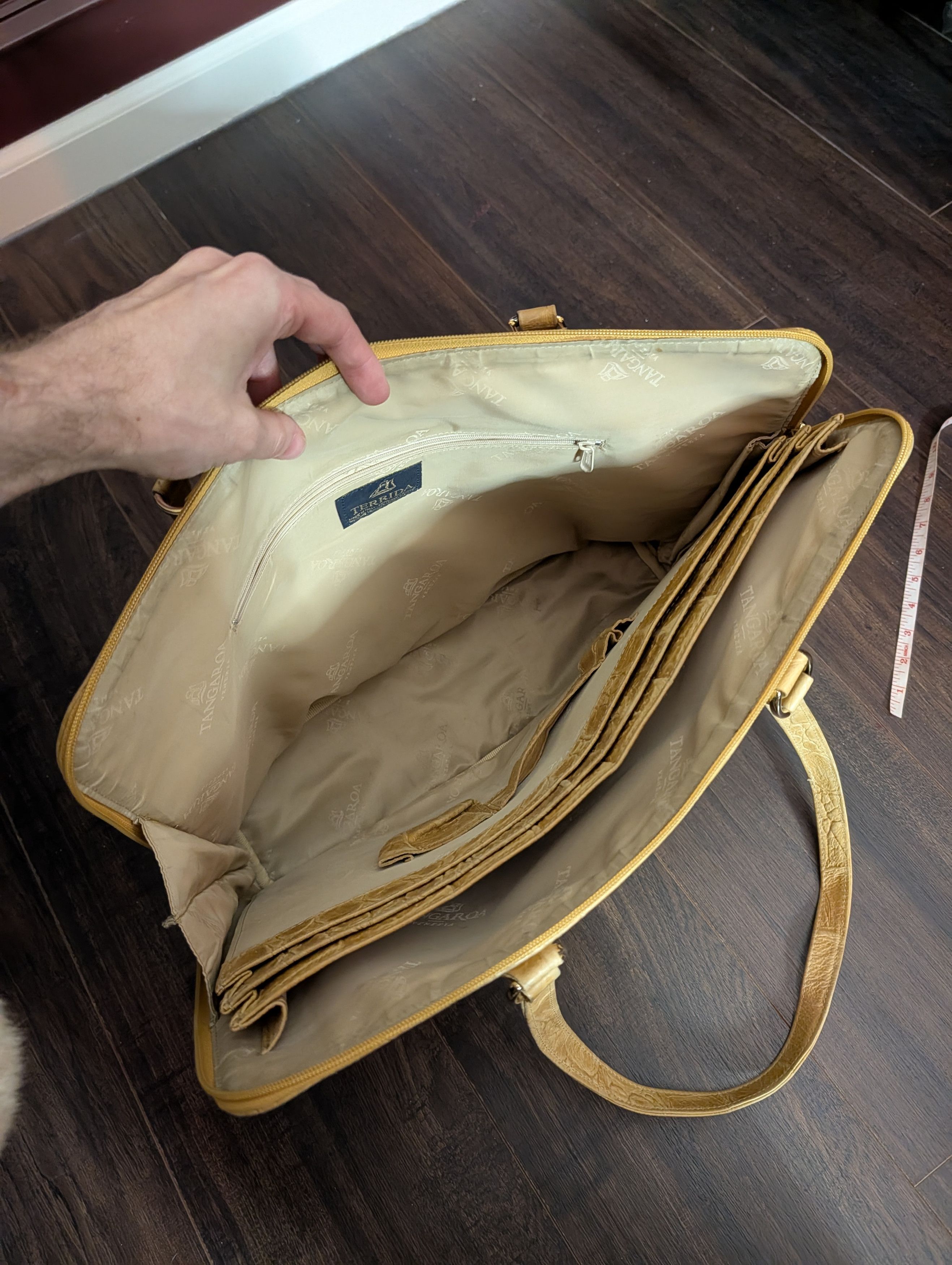 Italia Independent TANGAROA Real Crocodile XL Zip Double Handle bag Size ONE SIZE - 11 Thumbnail