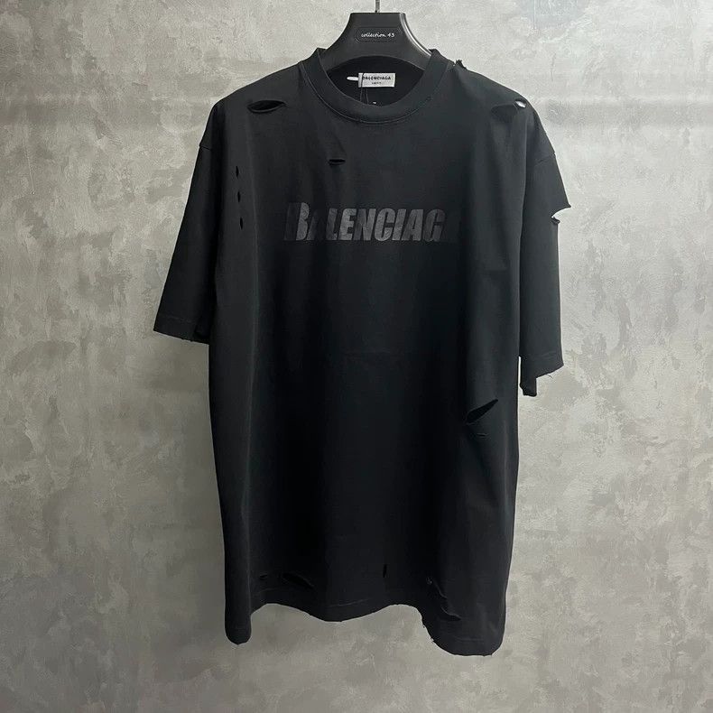 Balenciaga Balenciaga latest solid color printed logo round neck short Size US XS / EU 42 / 0 - 1 Thumbnail