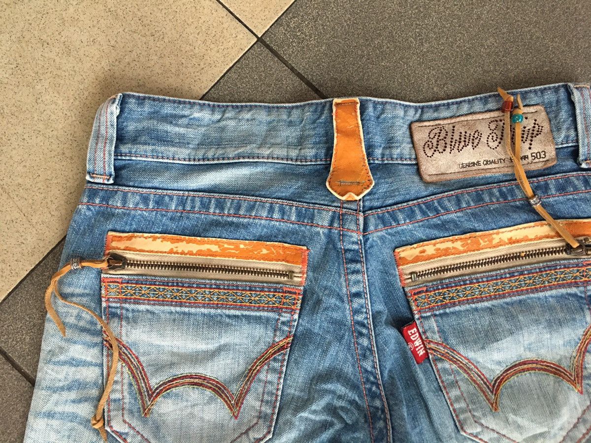 Edwin × Japanese Brand Edwin 503 blue trip navajo style Size 30" / US 8 / IT 44 - 10 Thumbnail