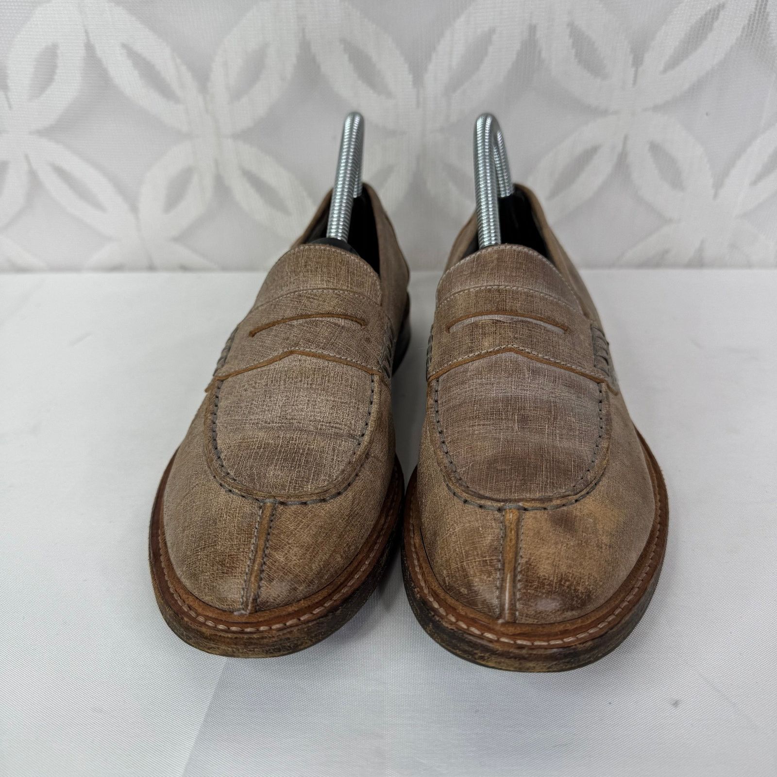 Brunello Cucinelli BRUNELLO CUCINELLI Leather Whipstitch Trim Brown Loafers Size US 6 / EU 39 - 5 Thumbnail