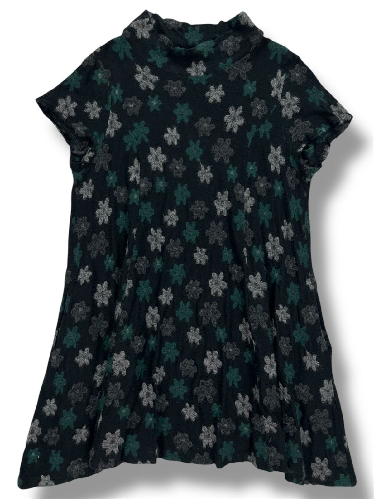 Undici Nove Mock Neck Draped Dress