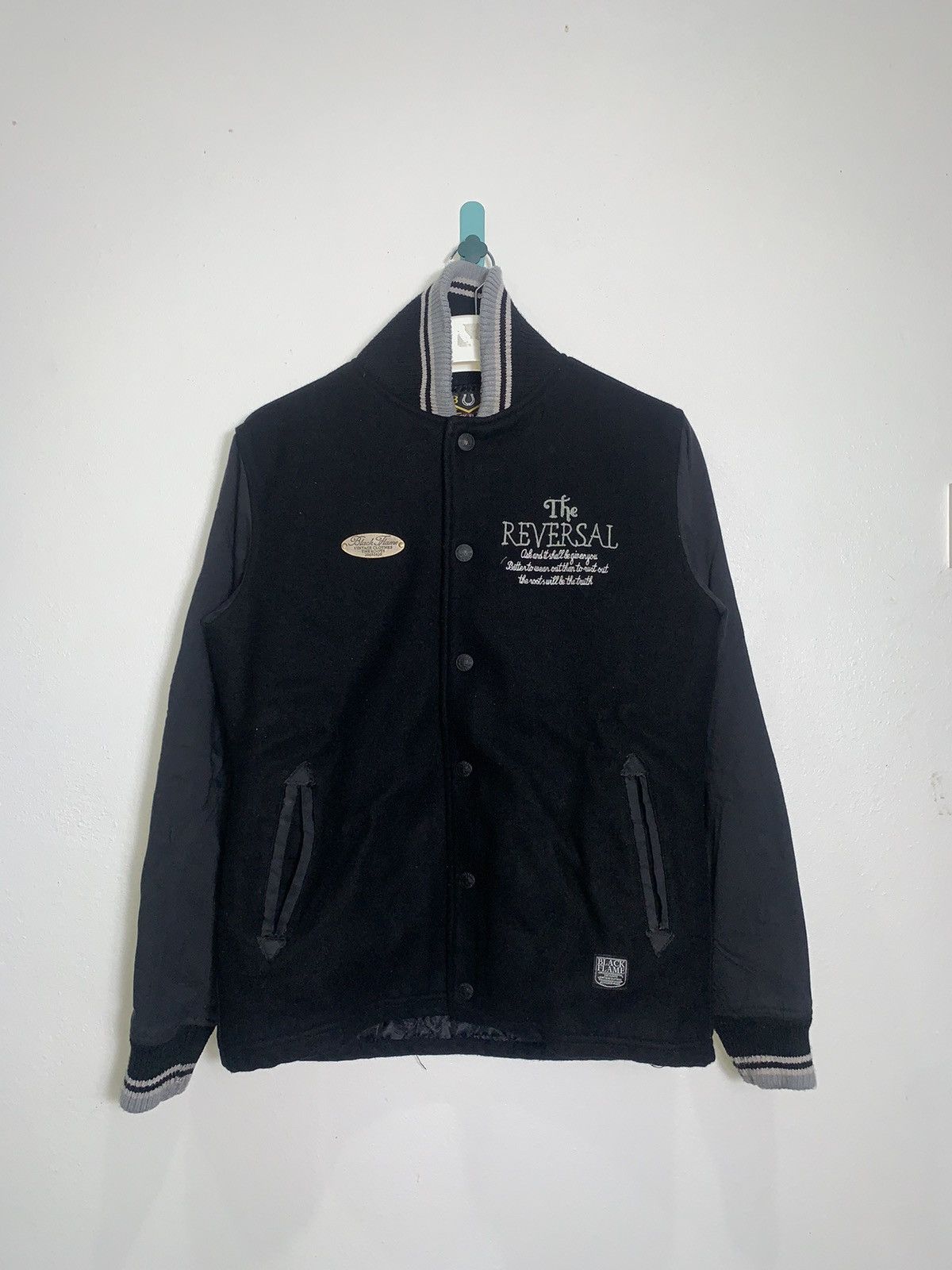 Vintage Vintage Virgin Marry By Black Flame Varsity Jacket Size US M / EU 48-50 / 2 - 2 Thumbnail